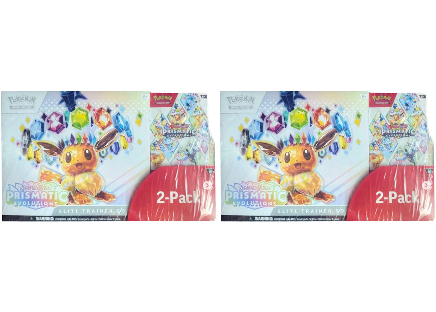 2025 Pokemon Scarlet & Violet Pristmatic Evolutions Elite Trainer Box + Booster Costco Bundle 2X Lot