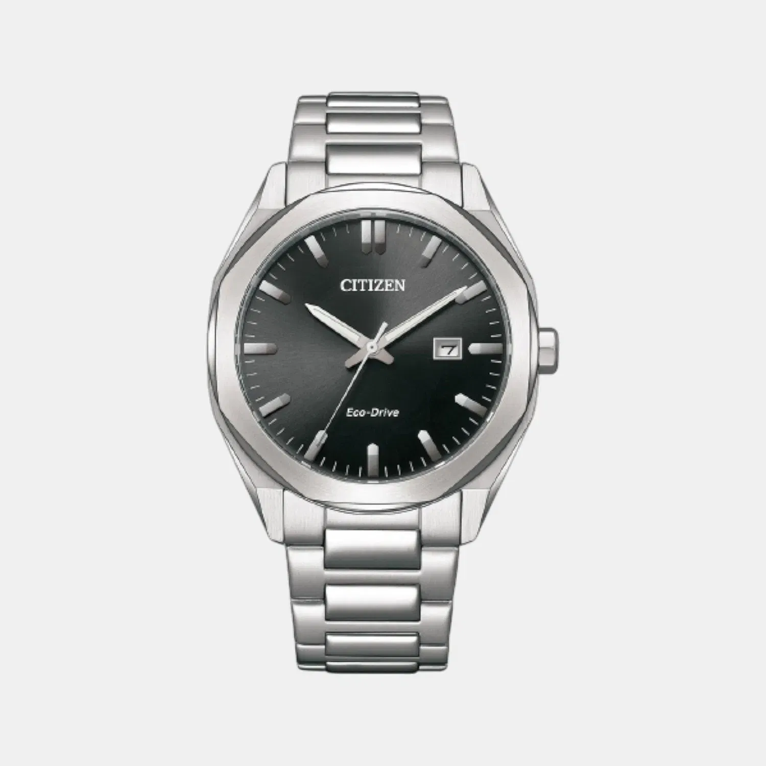 Citizen Eco-Drive Men Quartz Black Dial Analog Stainless Steel Bm7600-81E