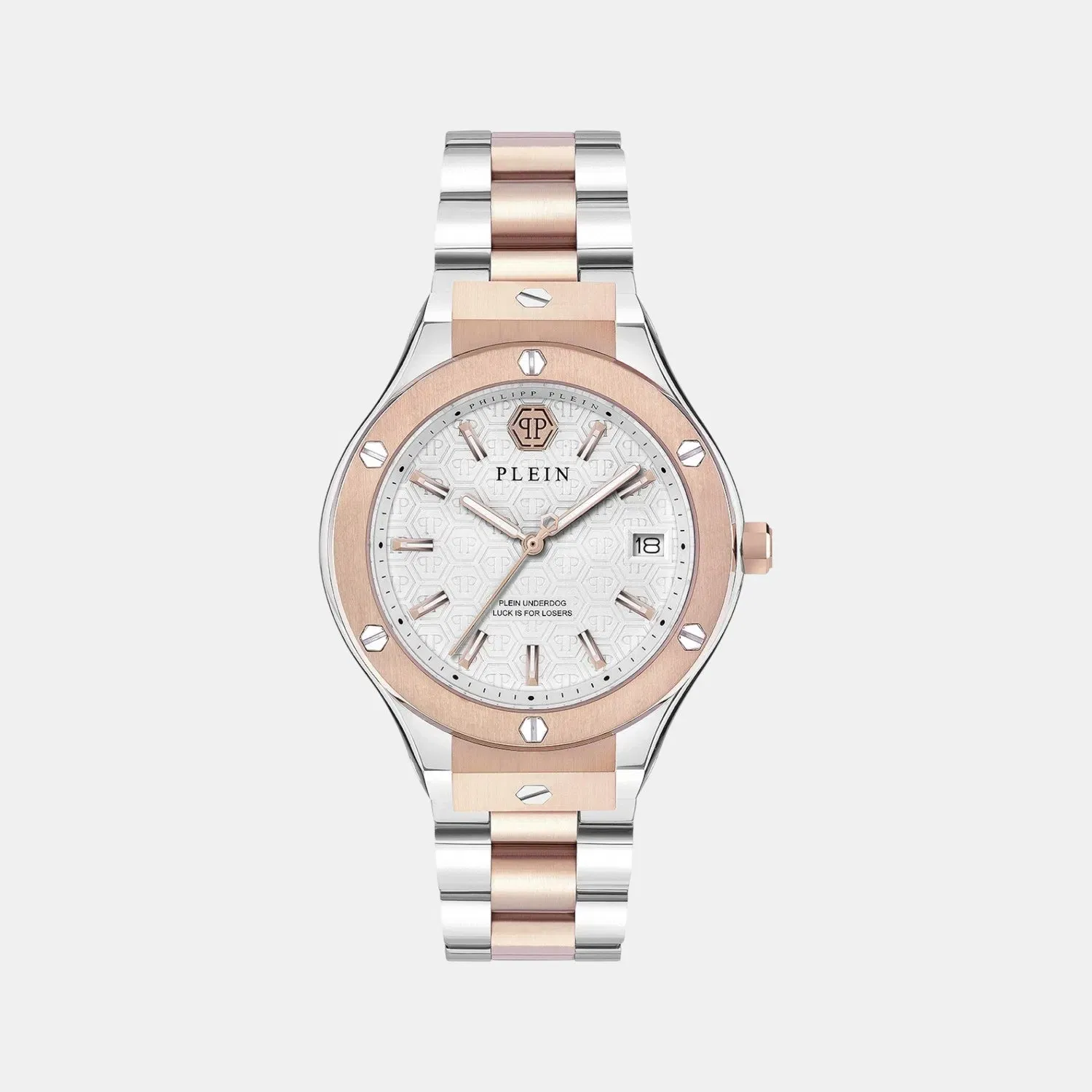 Philipp Plein Men Quartz White Dial Analog Stainless Steel Watch Pwufa0625