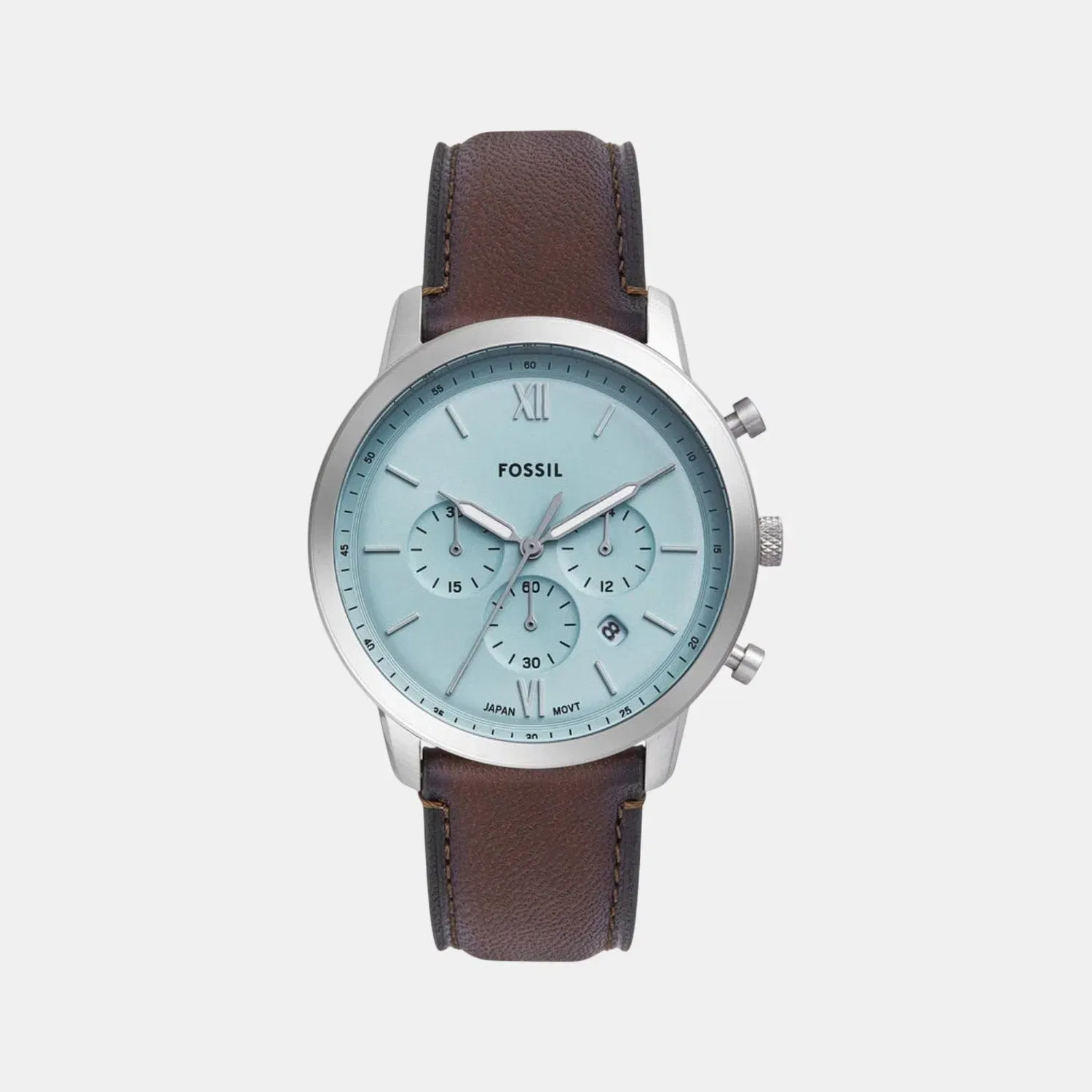 Fossil Neutra Men Quartz Blue Dial Chronograph Leather Watch Fs6109