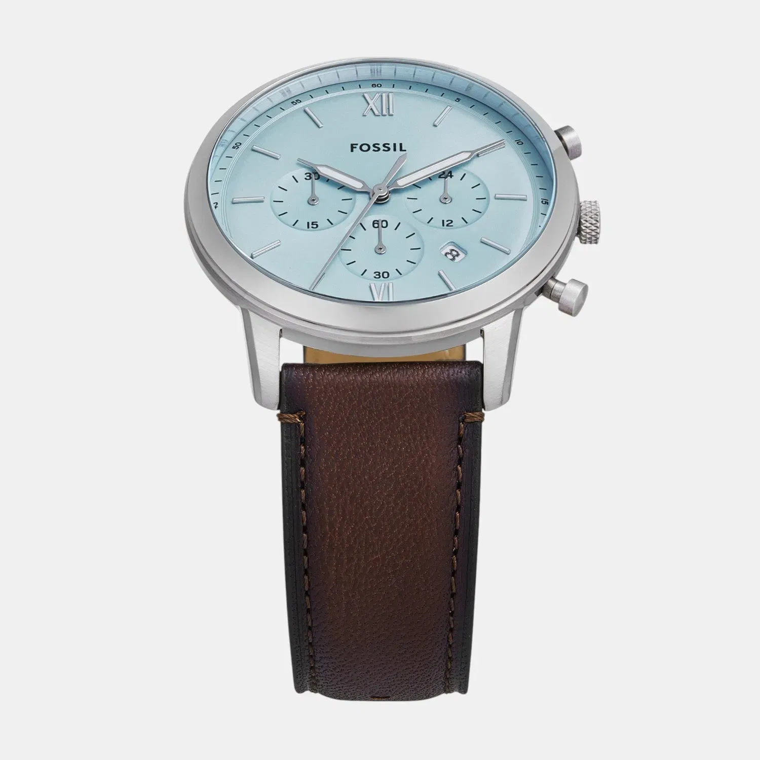Fossil Neutra Men Quartz Blue Dial Chronograph Leather Watch Fs6109