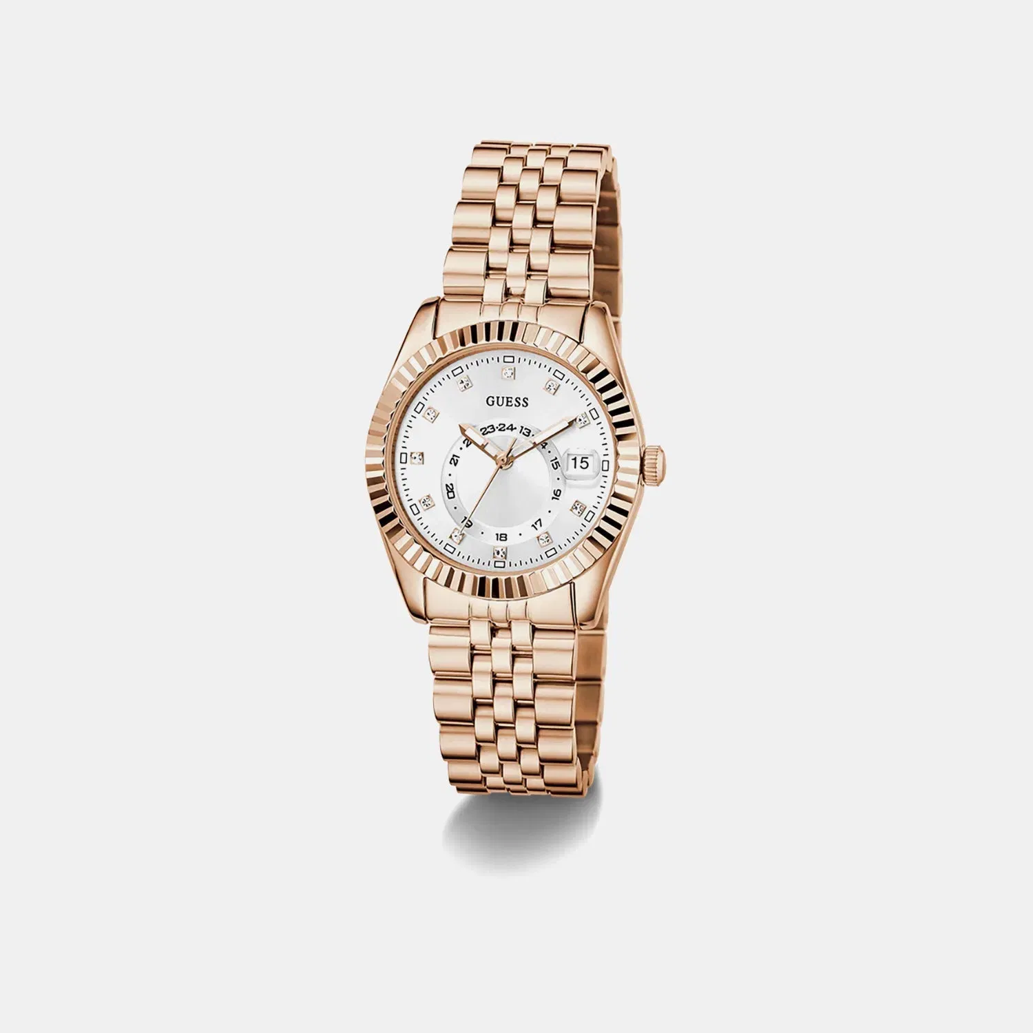 Guess Gd Jada Women Quartz White Dial Analog Stainless Steel Gw0936L4
