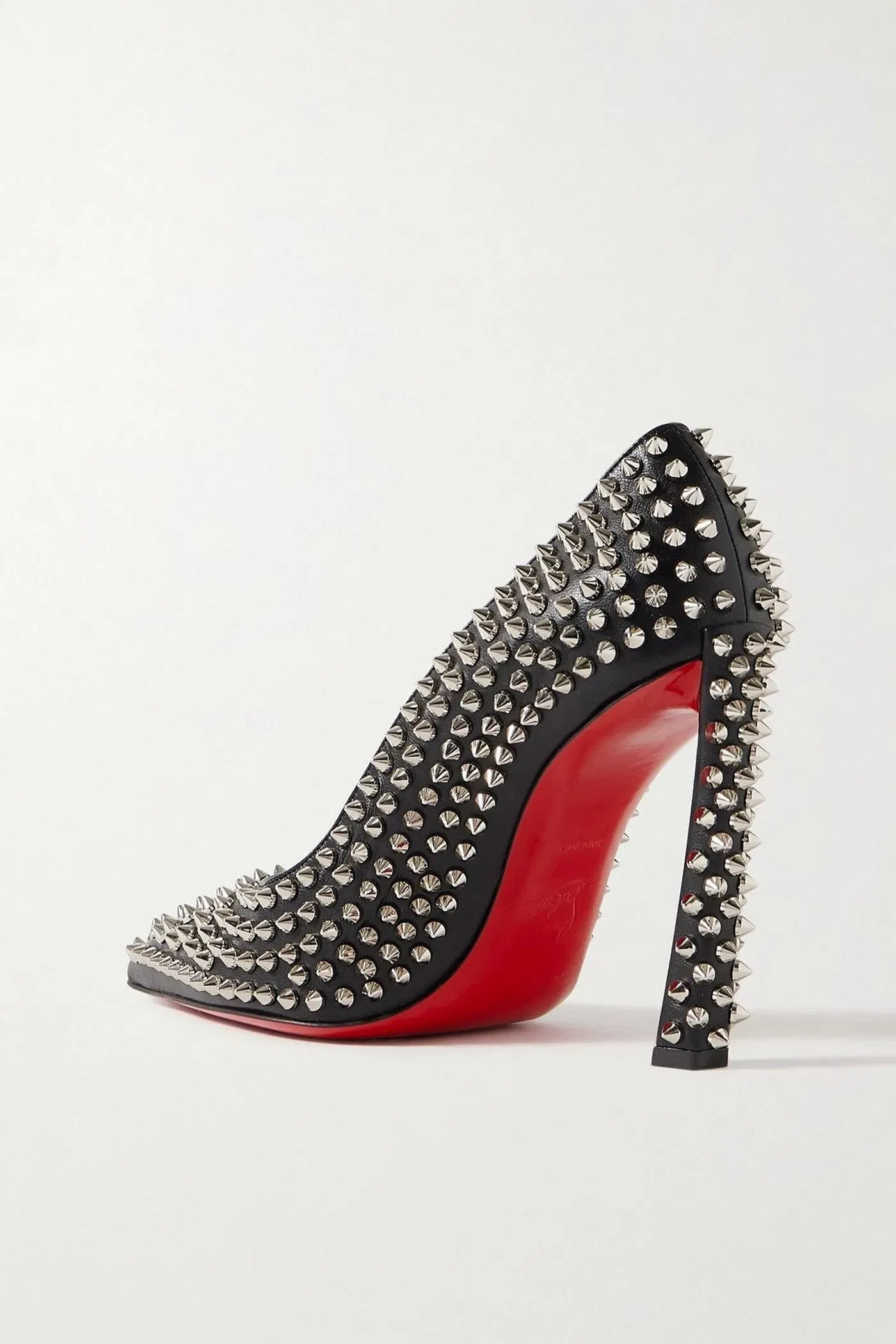 Christian Louboutin Condora 100 Spiked Leather Pumps Black Women's