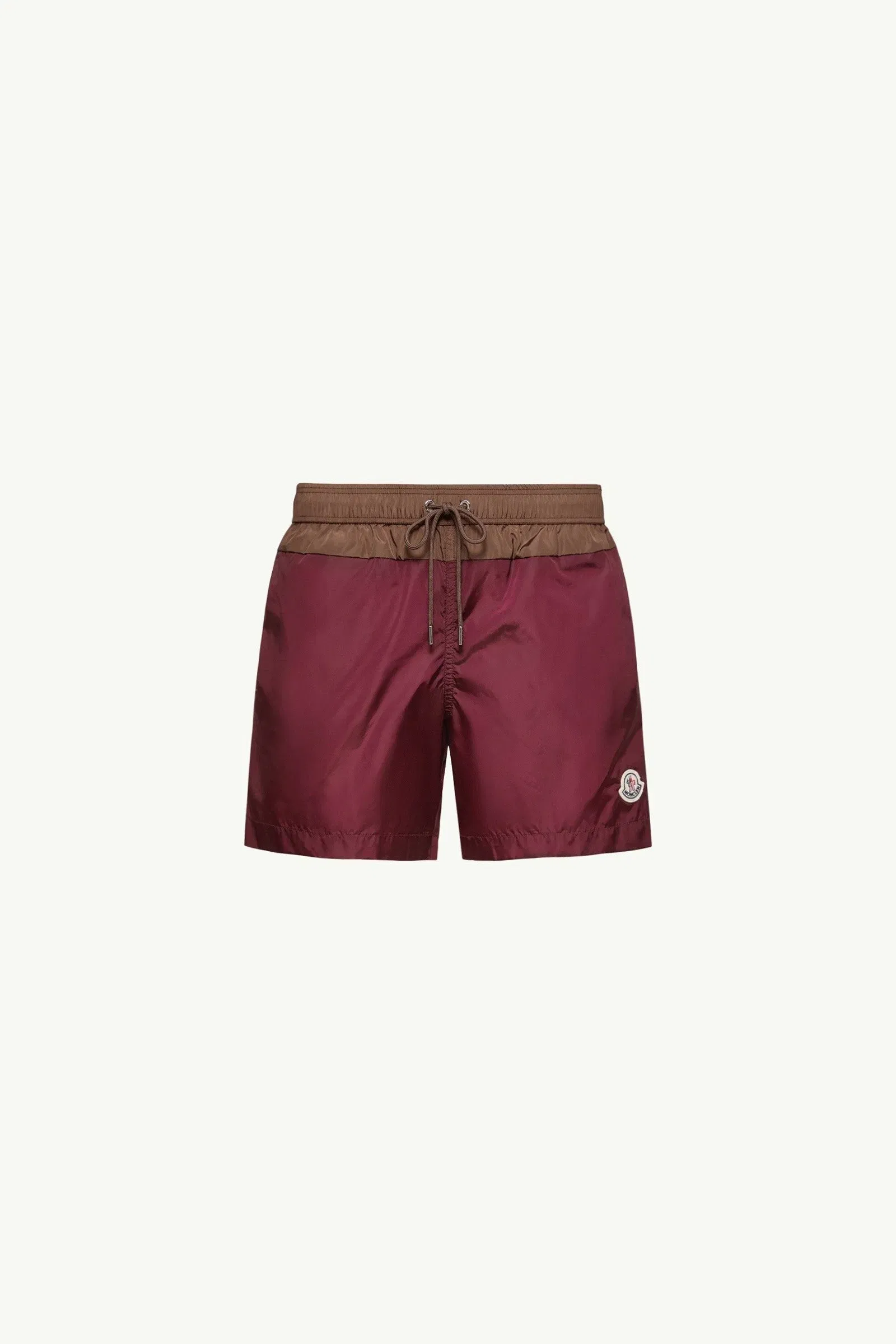 Moncler Contrast Swim Shorts Burgundy Burgundy