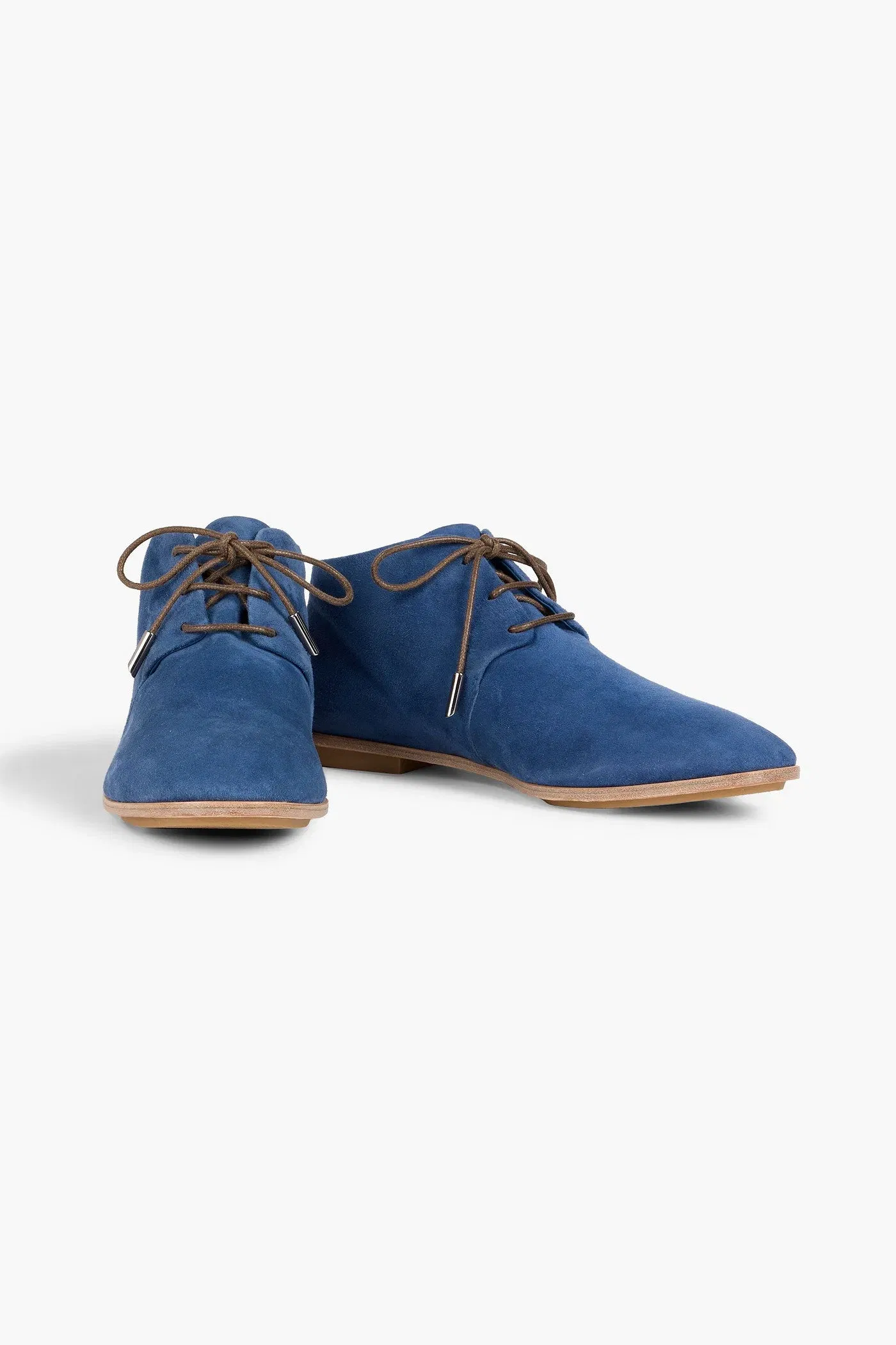 Tod's Suede Ankle Boots Blue Women's