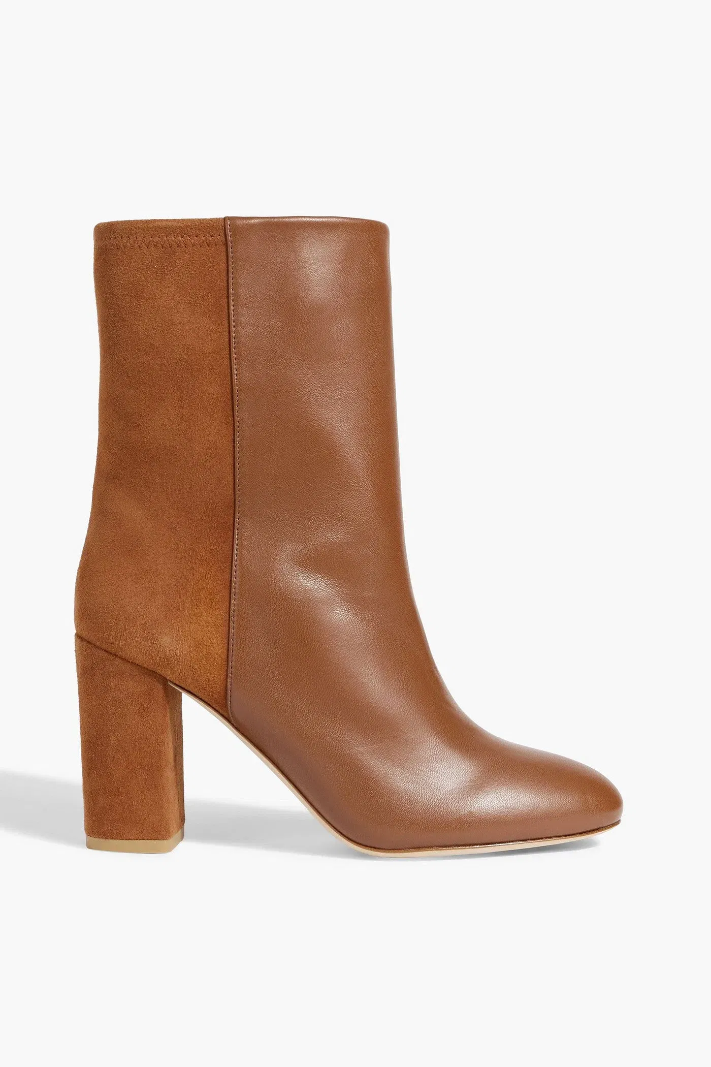Stuart Weitzman Leather And Suede Ankle Boots Brown Women's