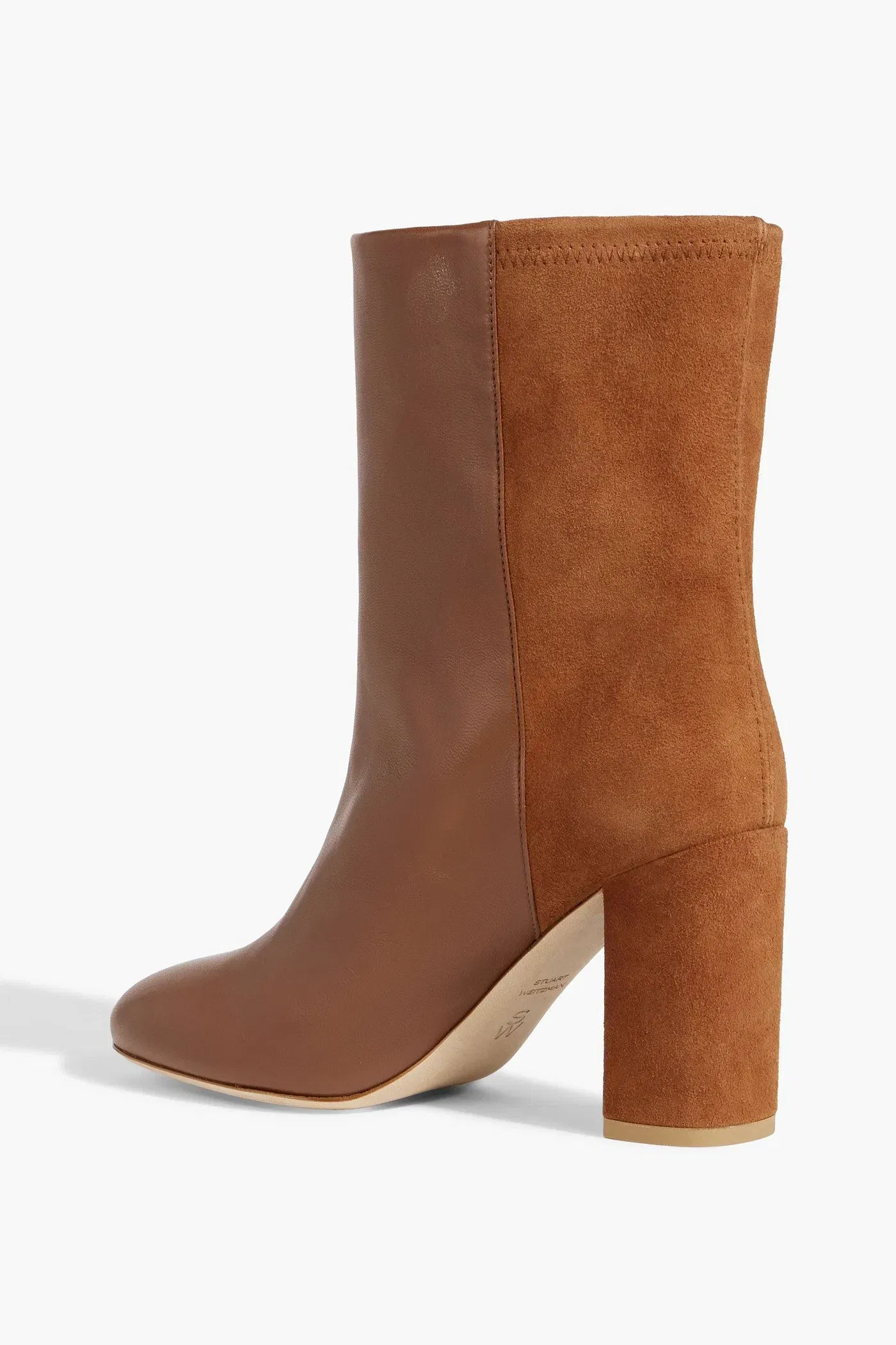 Stuart Weitzman Leather And Suede Ankle Boots Brown Women's