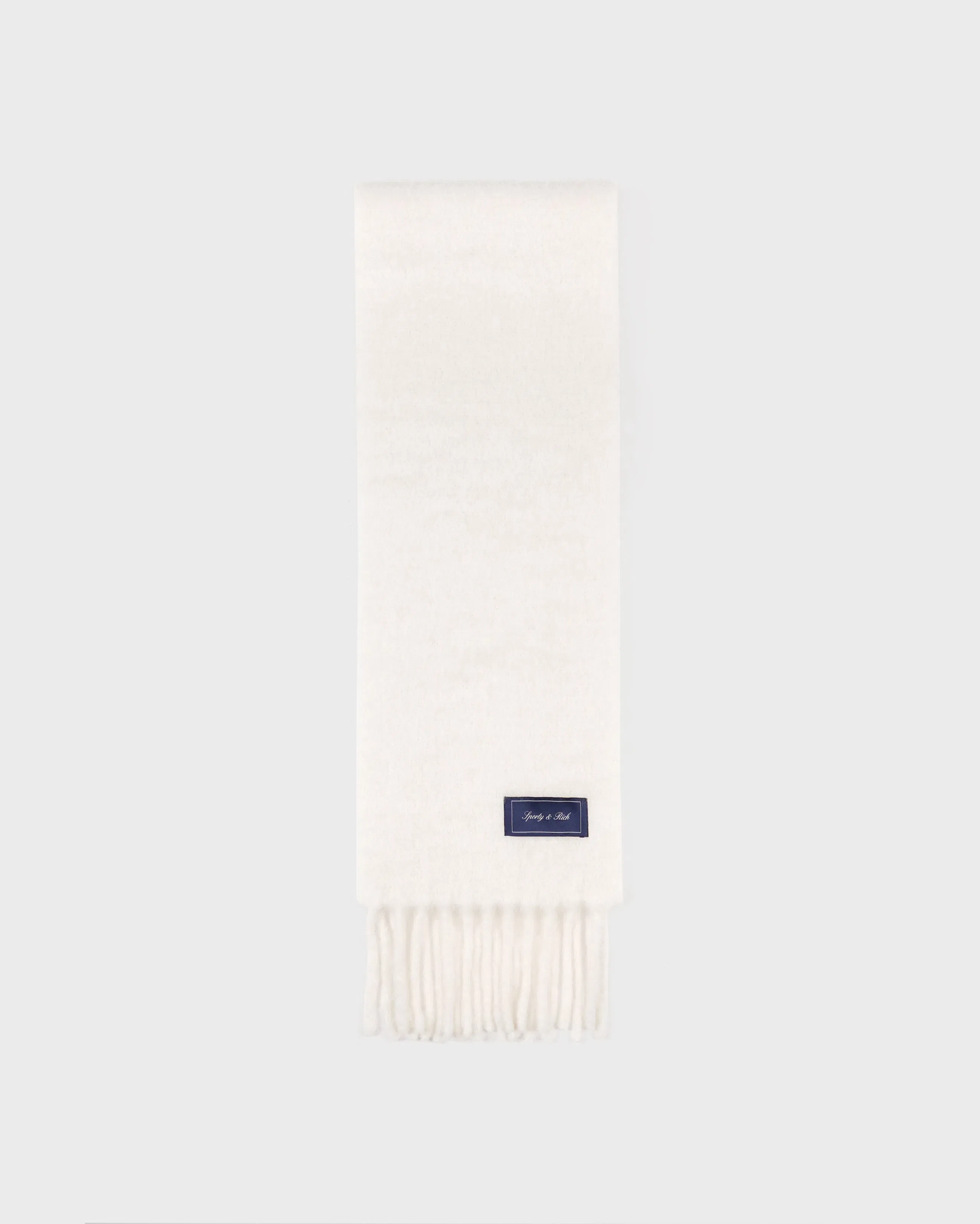 Signature Logo Fuzzy Scarf - Ecru