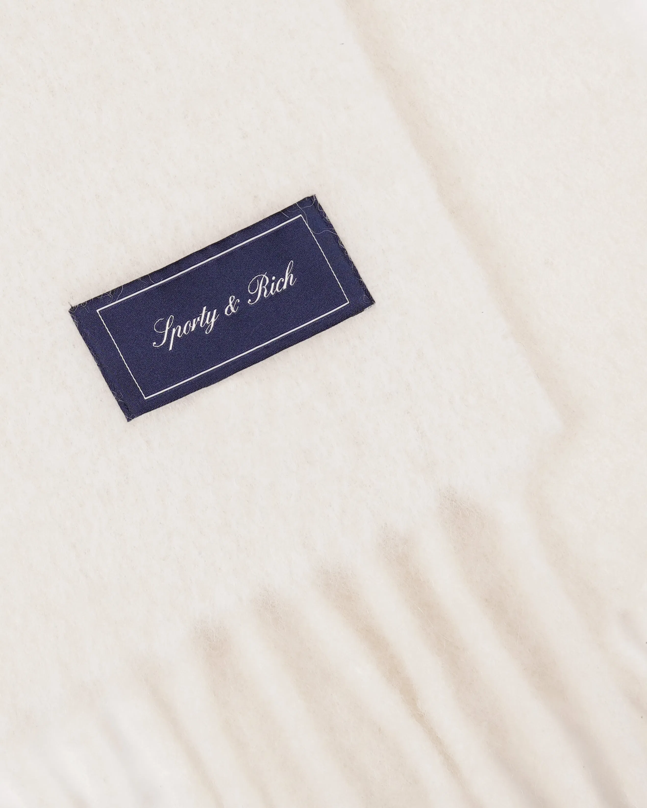 Signature Logo Fuzzy Scarf - Ecru