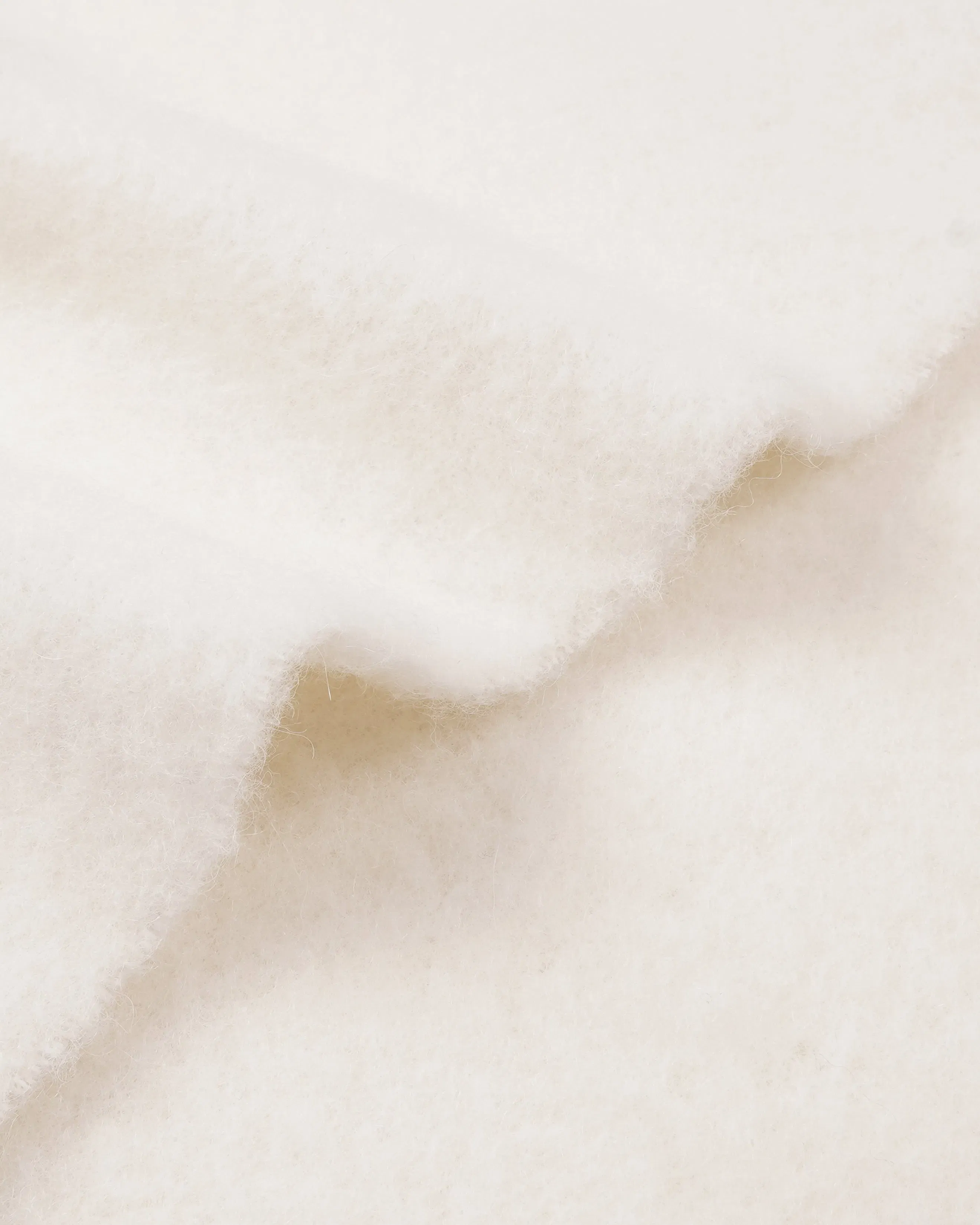 Signature Logo Fuzzy Scarf - Ecru