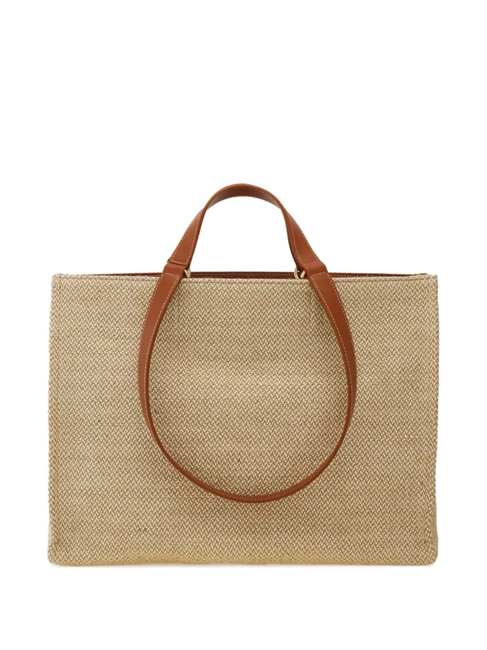 large logo-embroidered tote bag