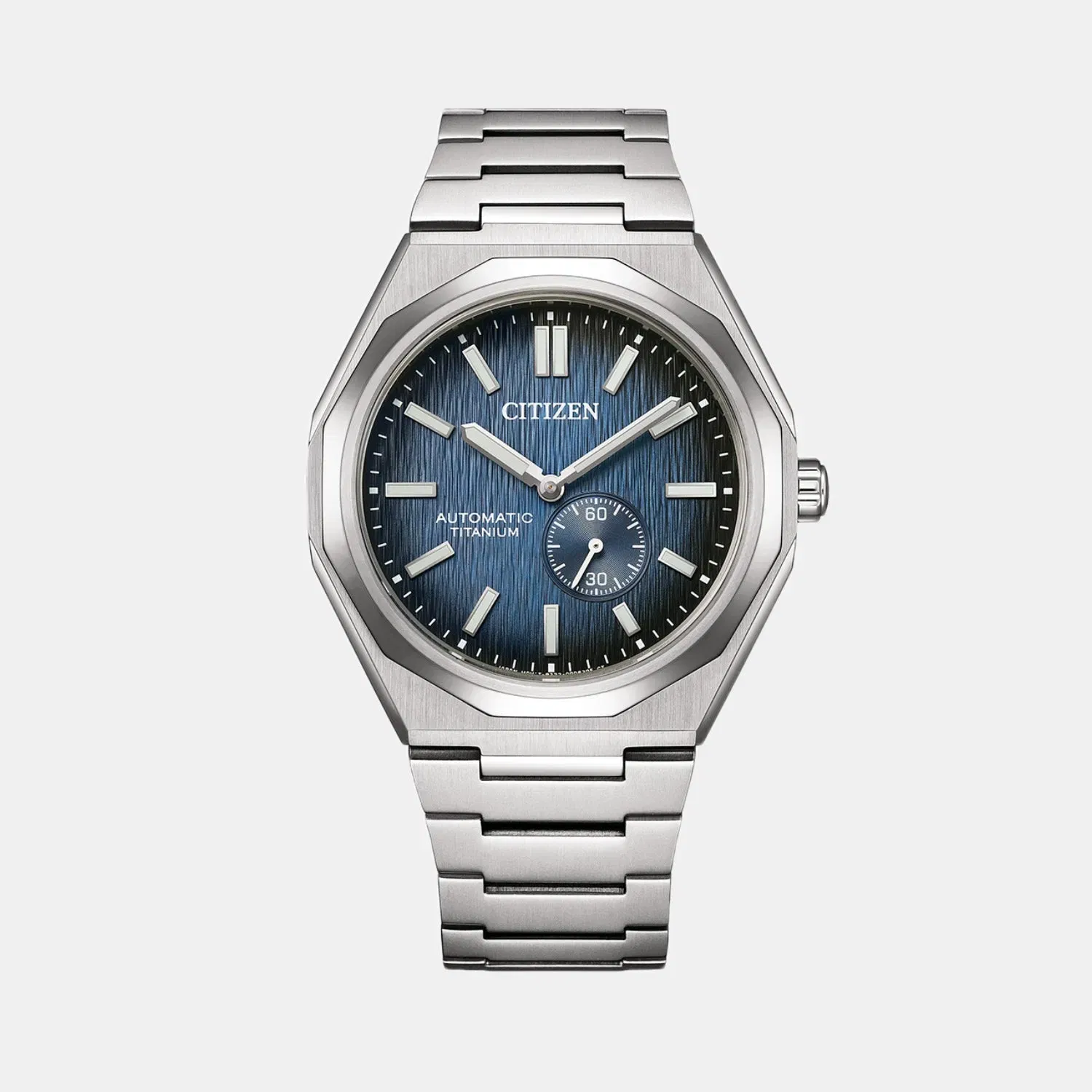 Citizen Zenshin Men Automatic Blue Dial Analog Titanium Watch Nk5020-58M