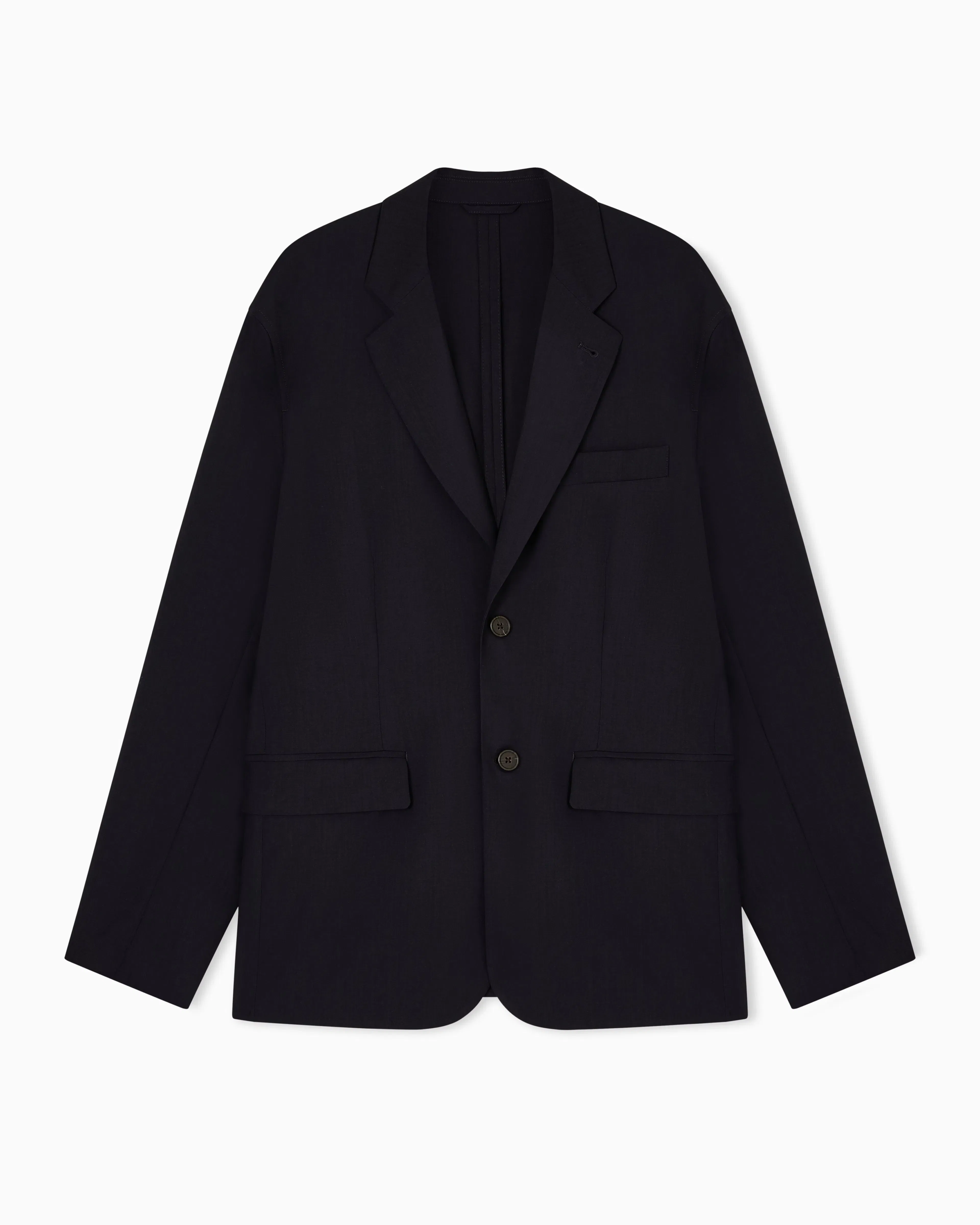 Emporio Armani Travel Essential light wool single-breasted blazer
