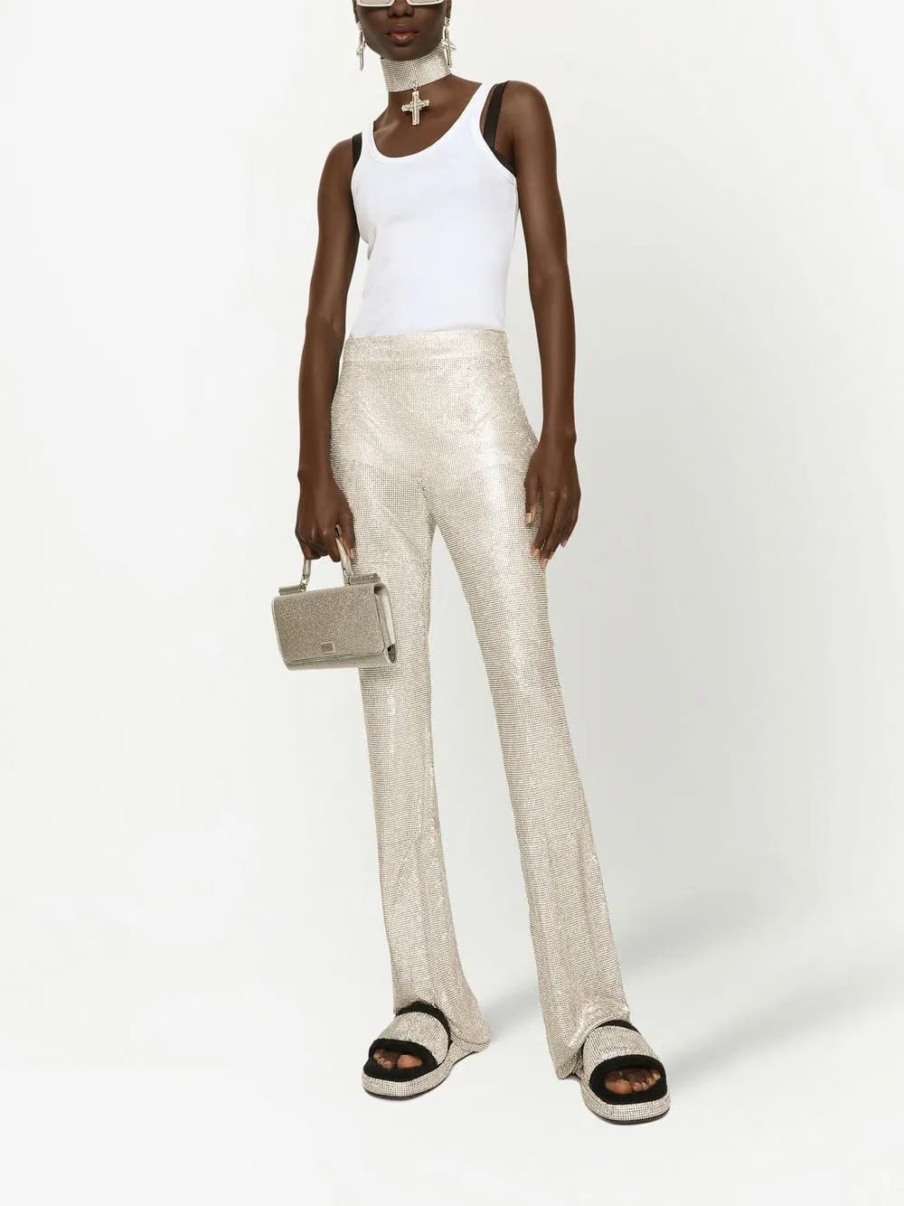 KIM DOLCE&GABBANA embellished satin phone bag