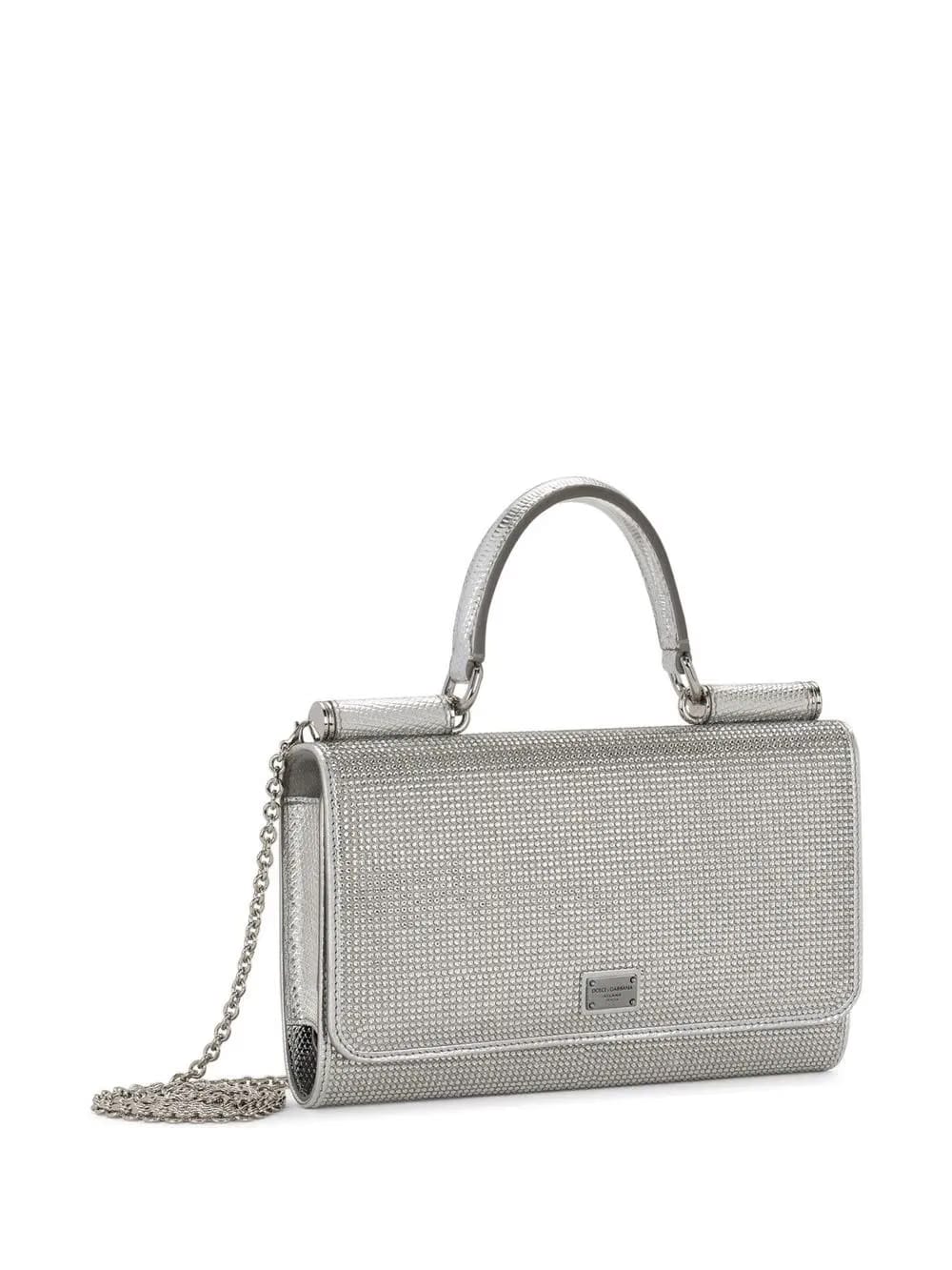 KIM DOLCE&GABBANA embellished satin phone bag