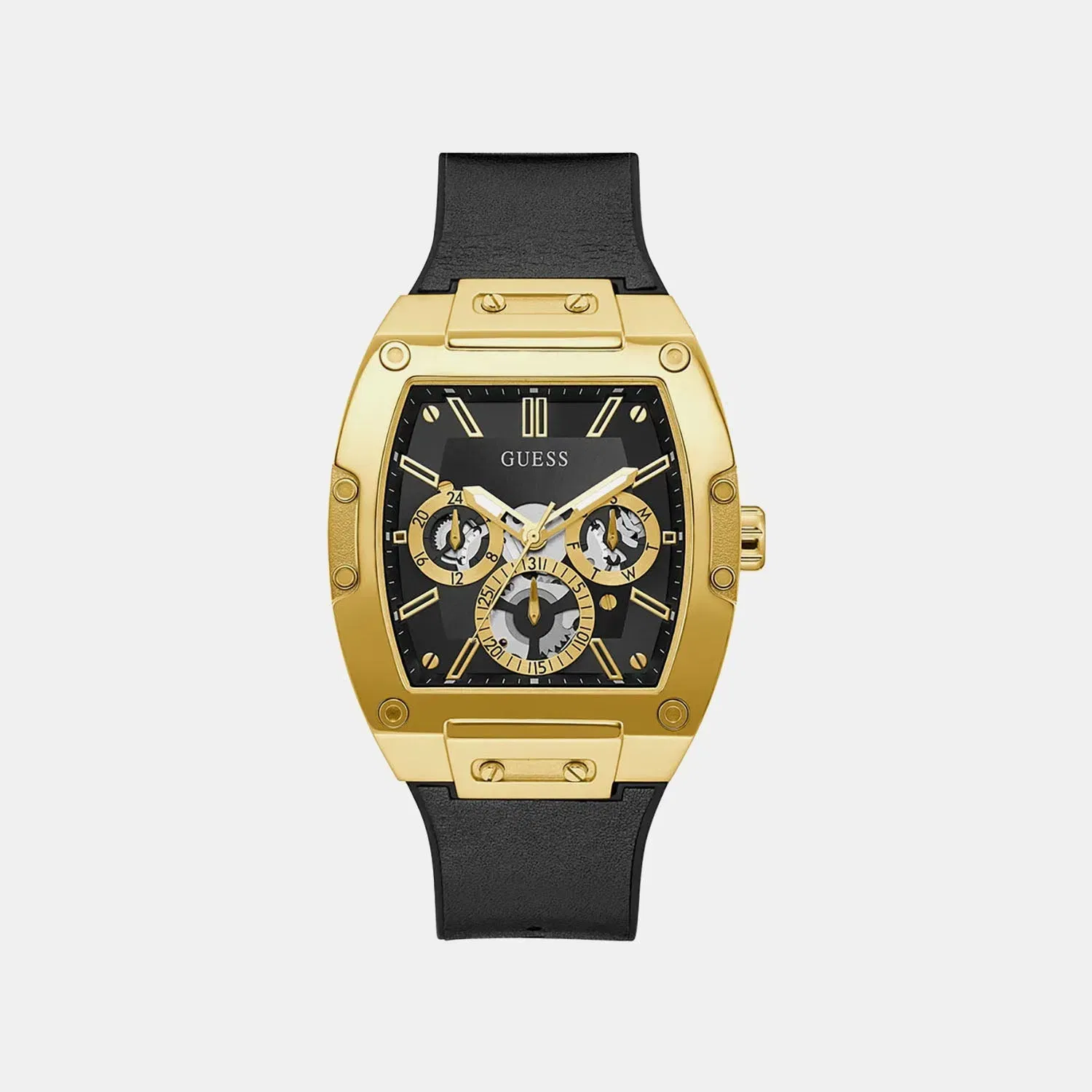 Guess Gt Phoenix Men Quartz Black Dial Analog Stainless Steel Gw0202G1