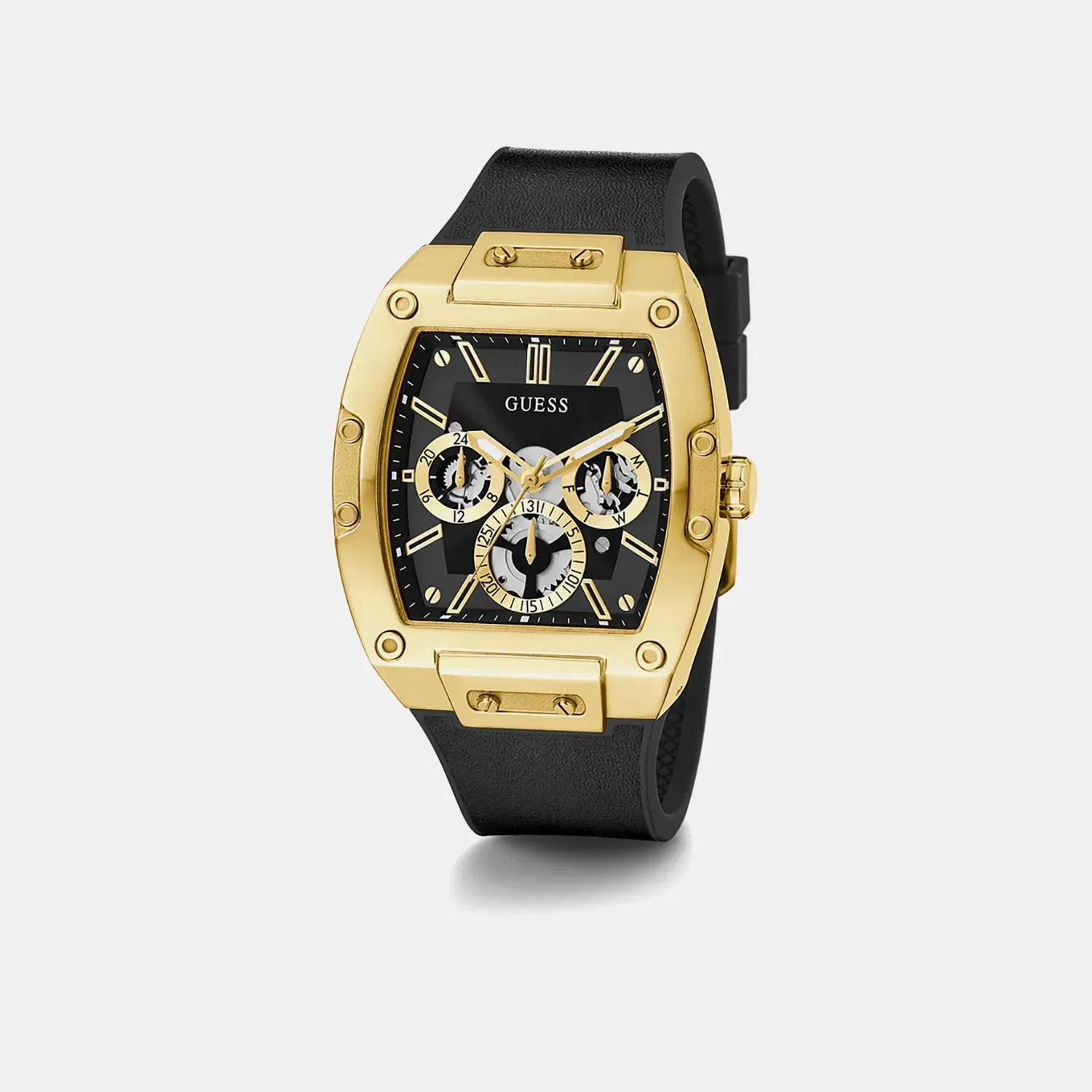 Guess Gt Phoenix Men Quartz Black Dial Analog Stainless Steel Gw0202G1