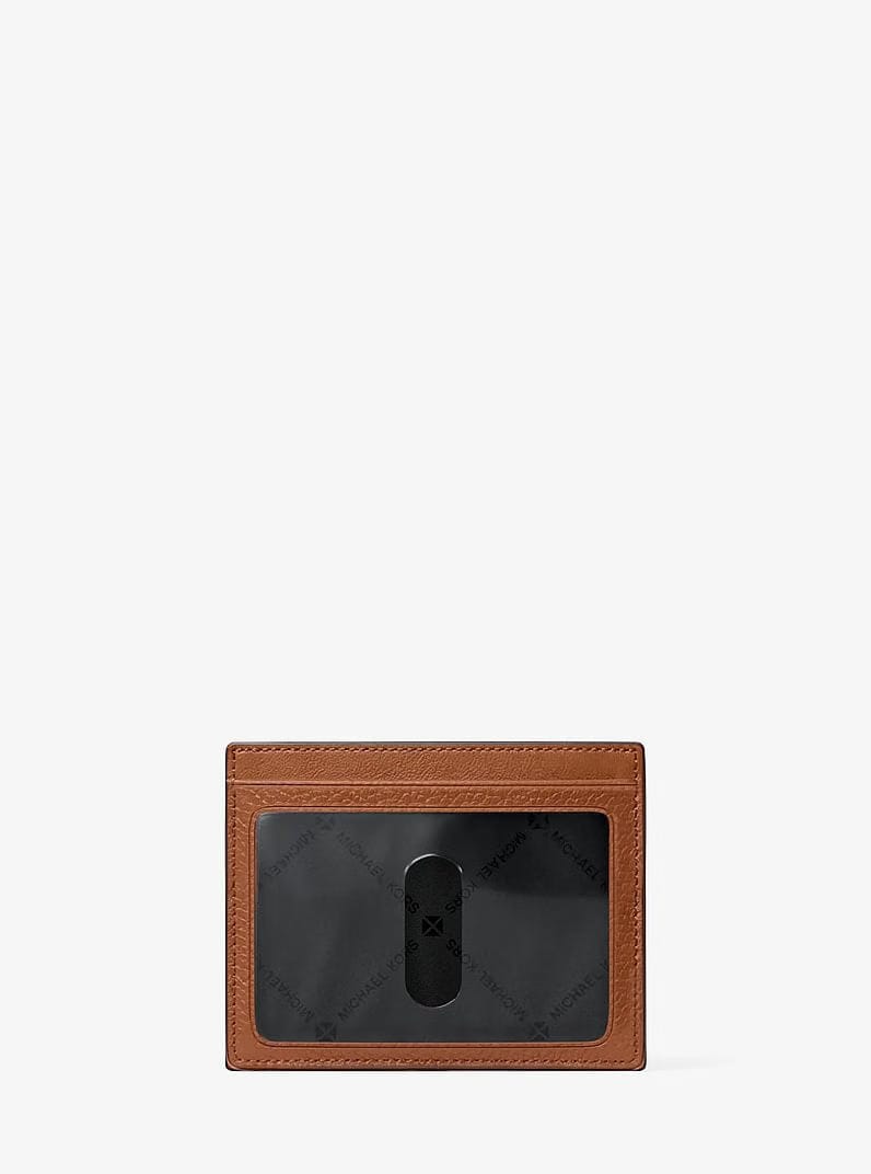 Michael Kors Cooper Pebbled Leather Card Case Luggage