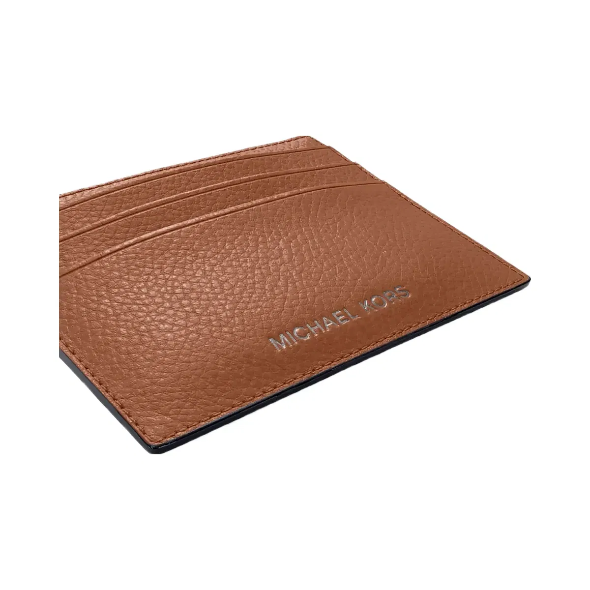 Michael Kors Cooper Pebbled Leather Card Case Luggage