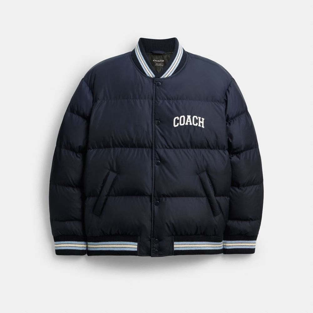 Varsity Down Jacket In Recycled Polyester