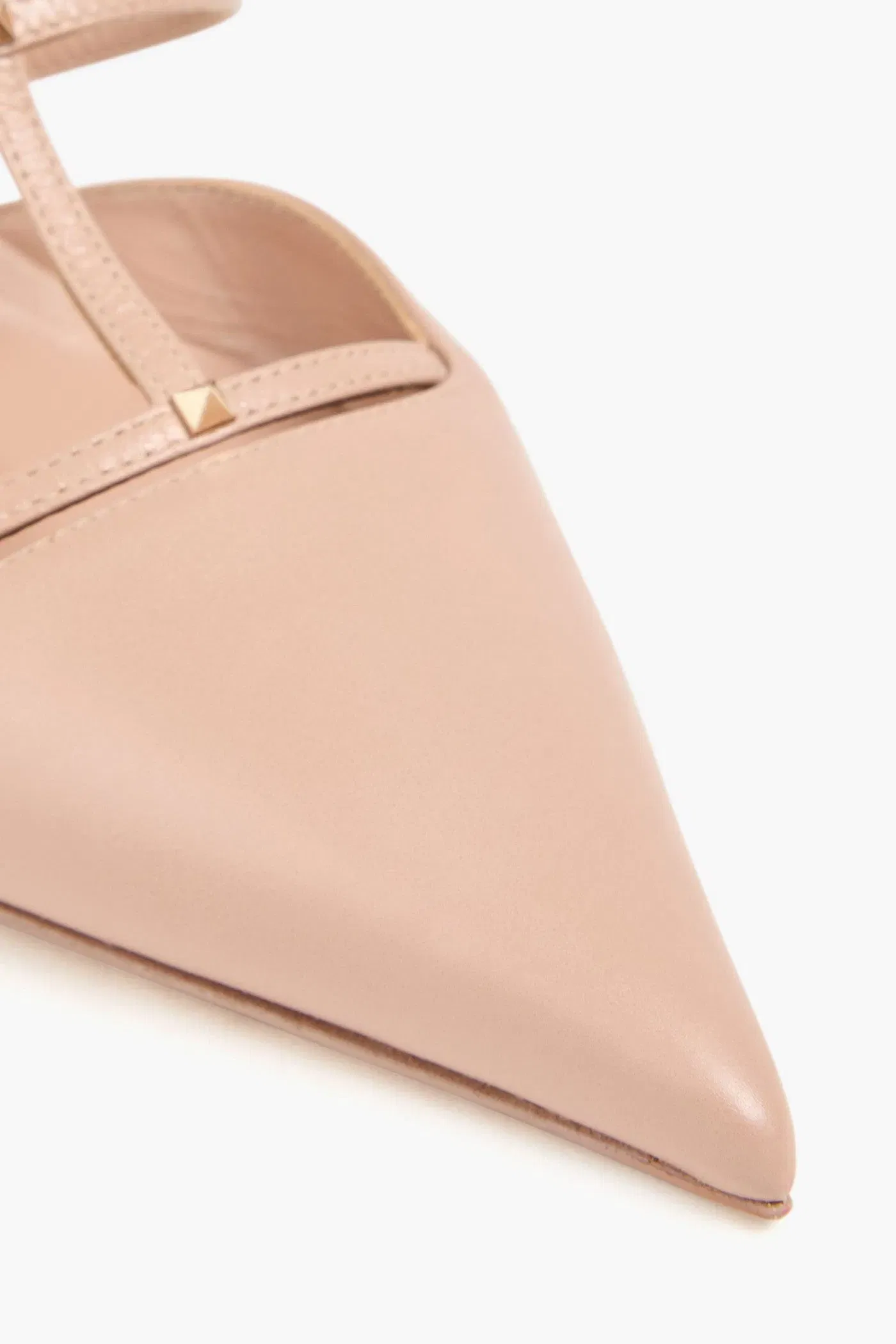 Valentino Garavani Rockstud Wispy Leather Mules Blush Women's