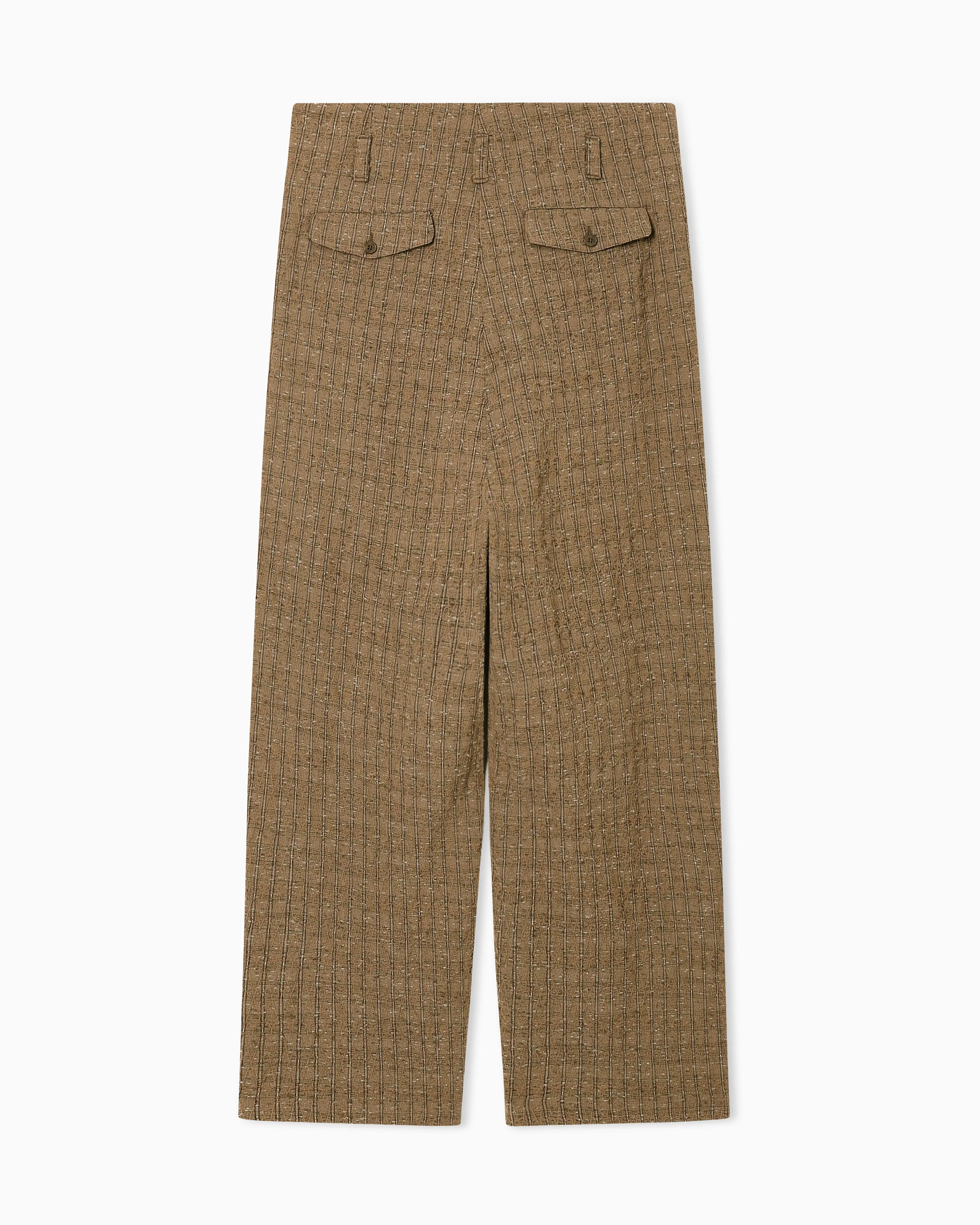 Emporio Armani Lamé striped jacquard trousers