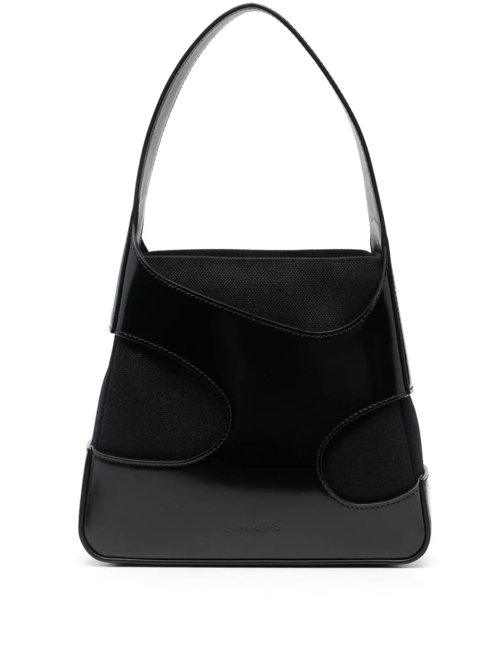 cut-out leather shoulder bag