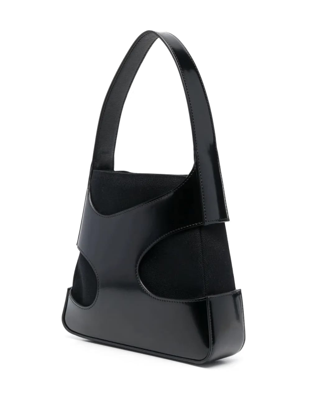 cut-out leather shoulder bag