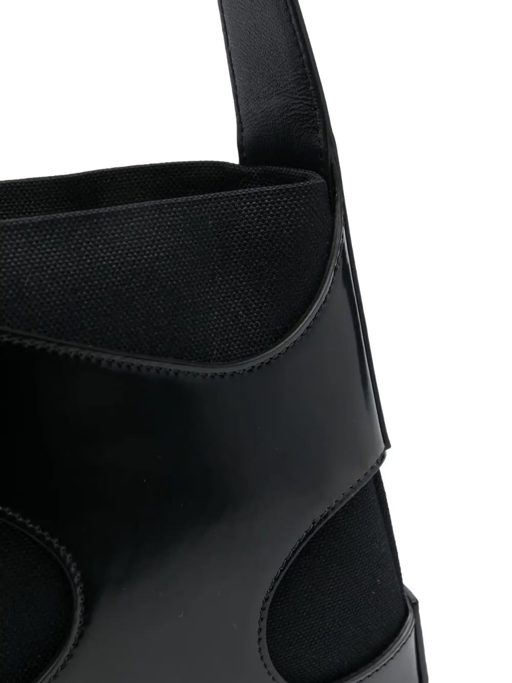 cut-out leather shoulder bag