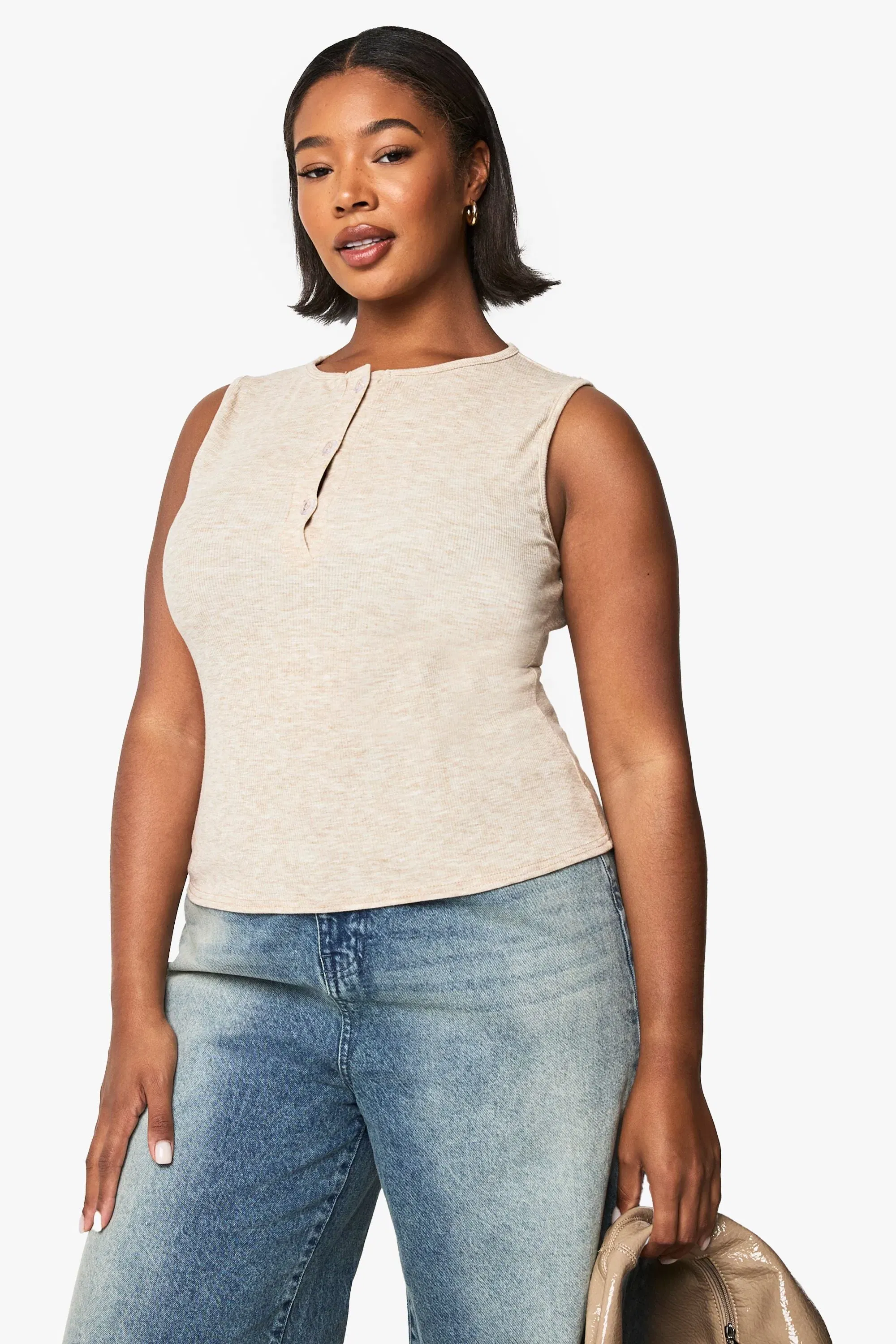 Plus Button Front Notch Top