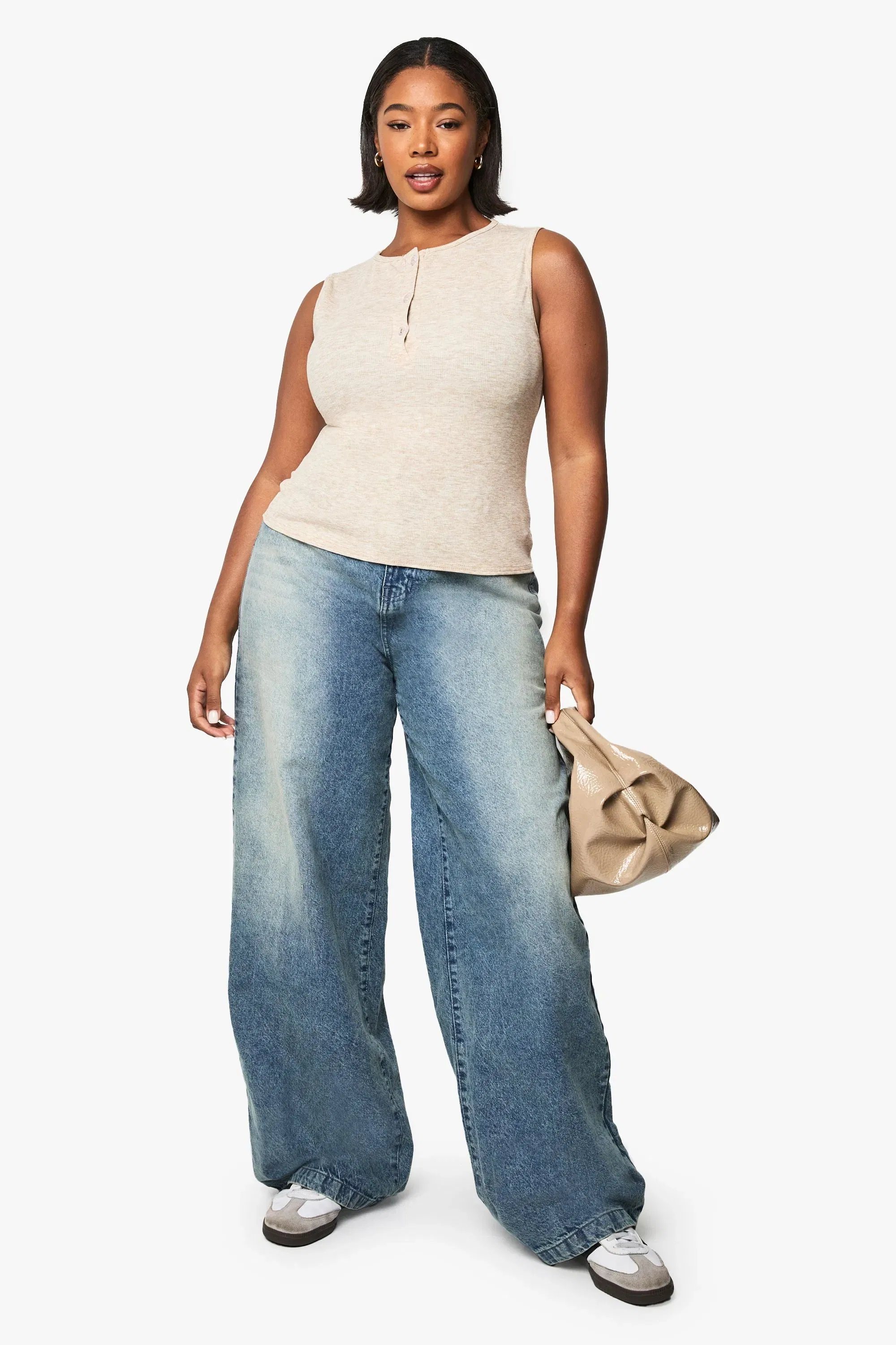 Plus Button Front Notch Top