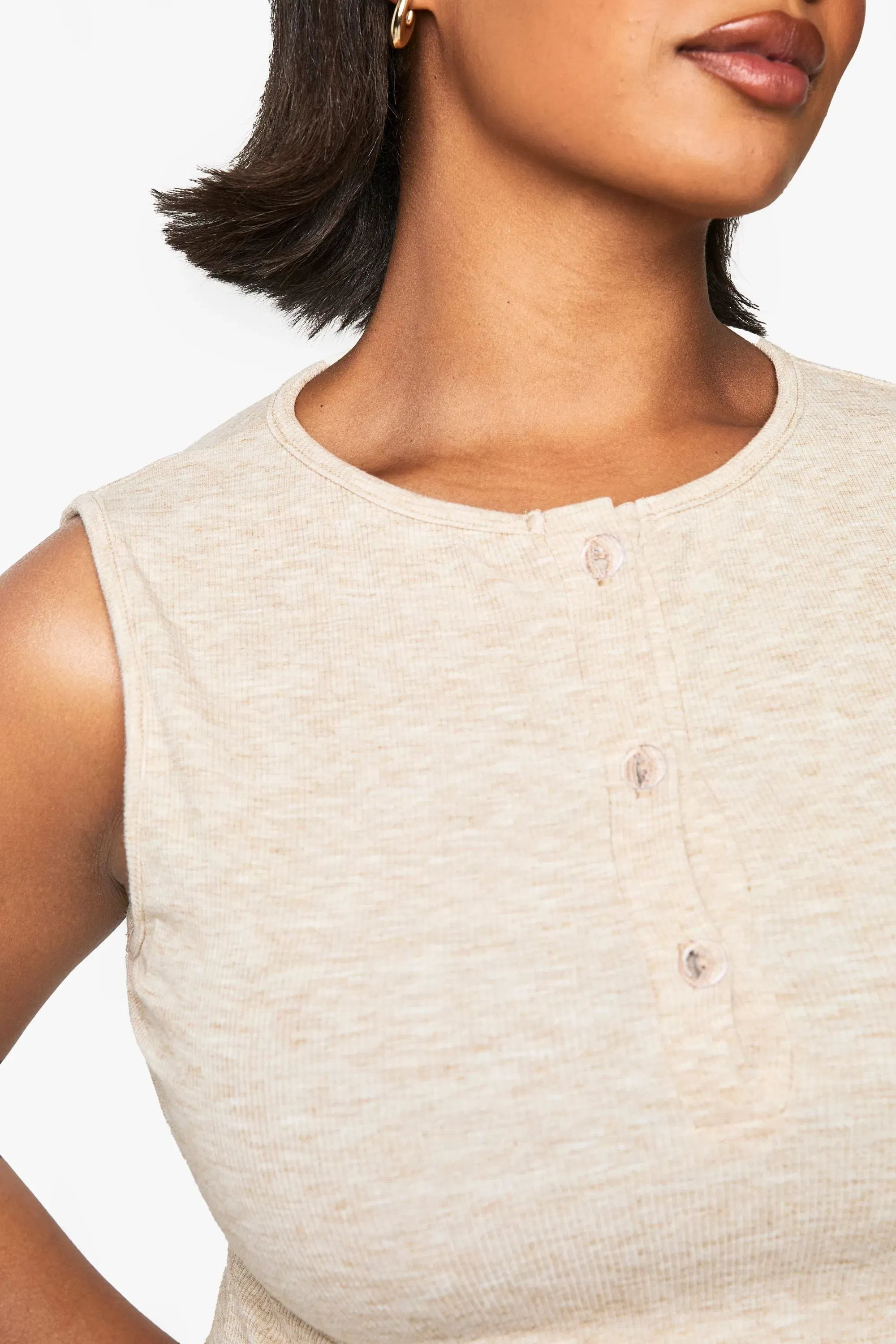 Plus Button Front Notch Top