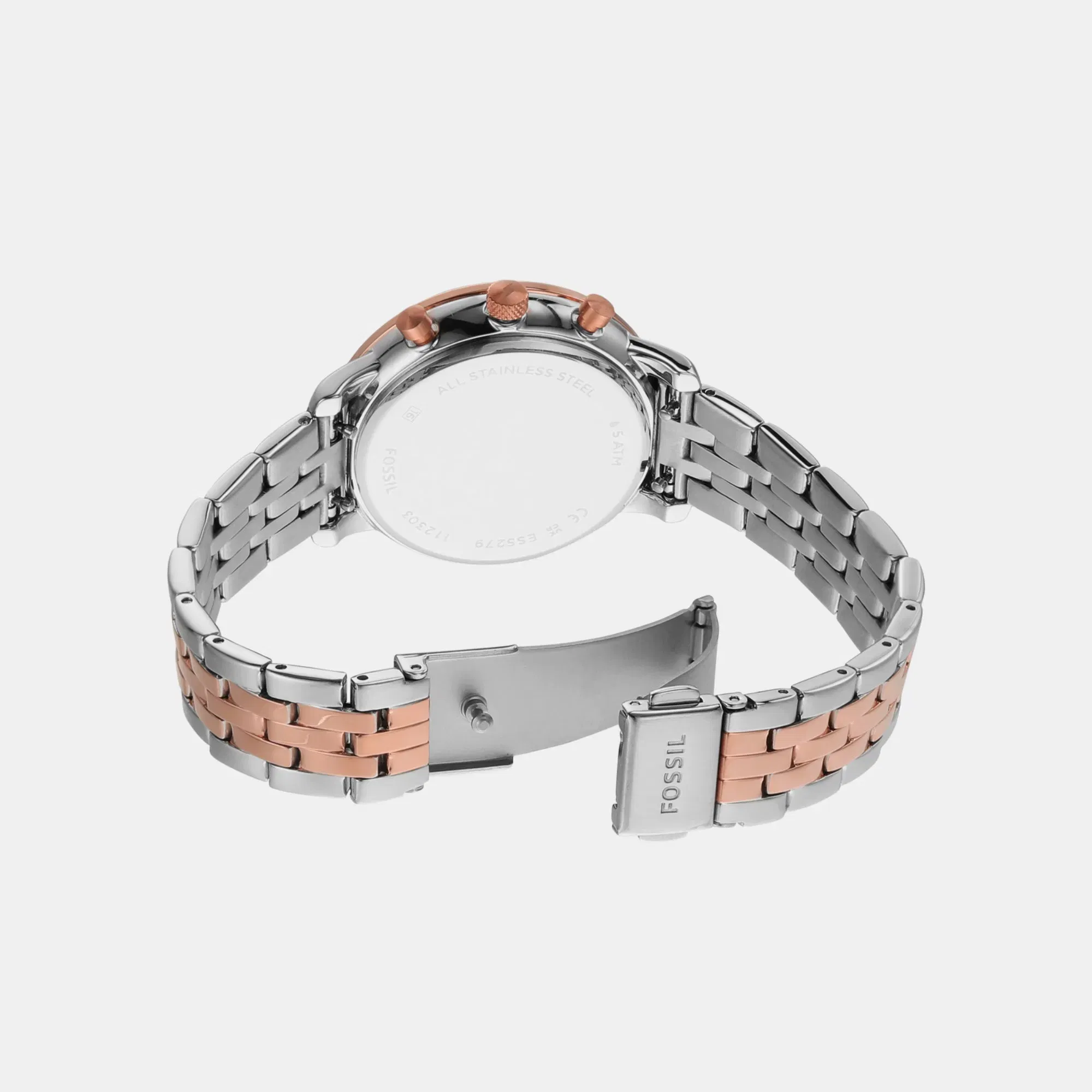 Fossil Neutra Women Quartz Mother Of Pearl Dial Chronograph Stainless Steel Watch Es5279