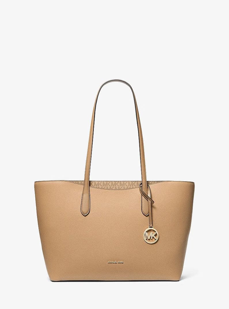 Michael Kors Arden Large Pebbled Leather Tote Bag Camel