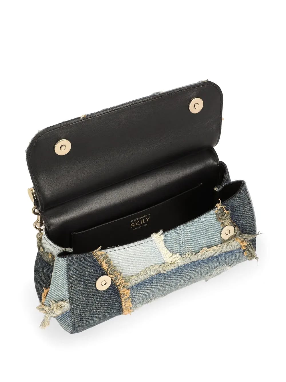 Sicily denim patchwork cross body bag