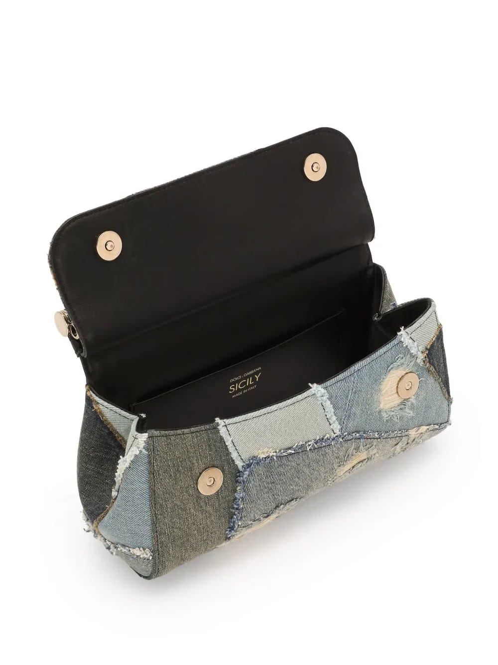 Sicily denim patchwork cross body bag