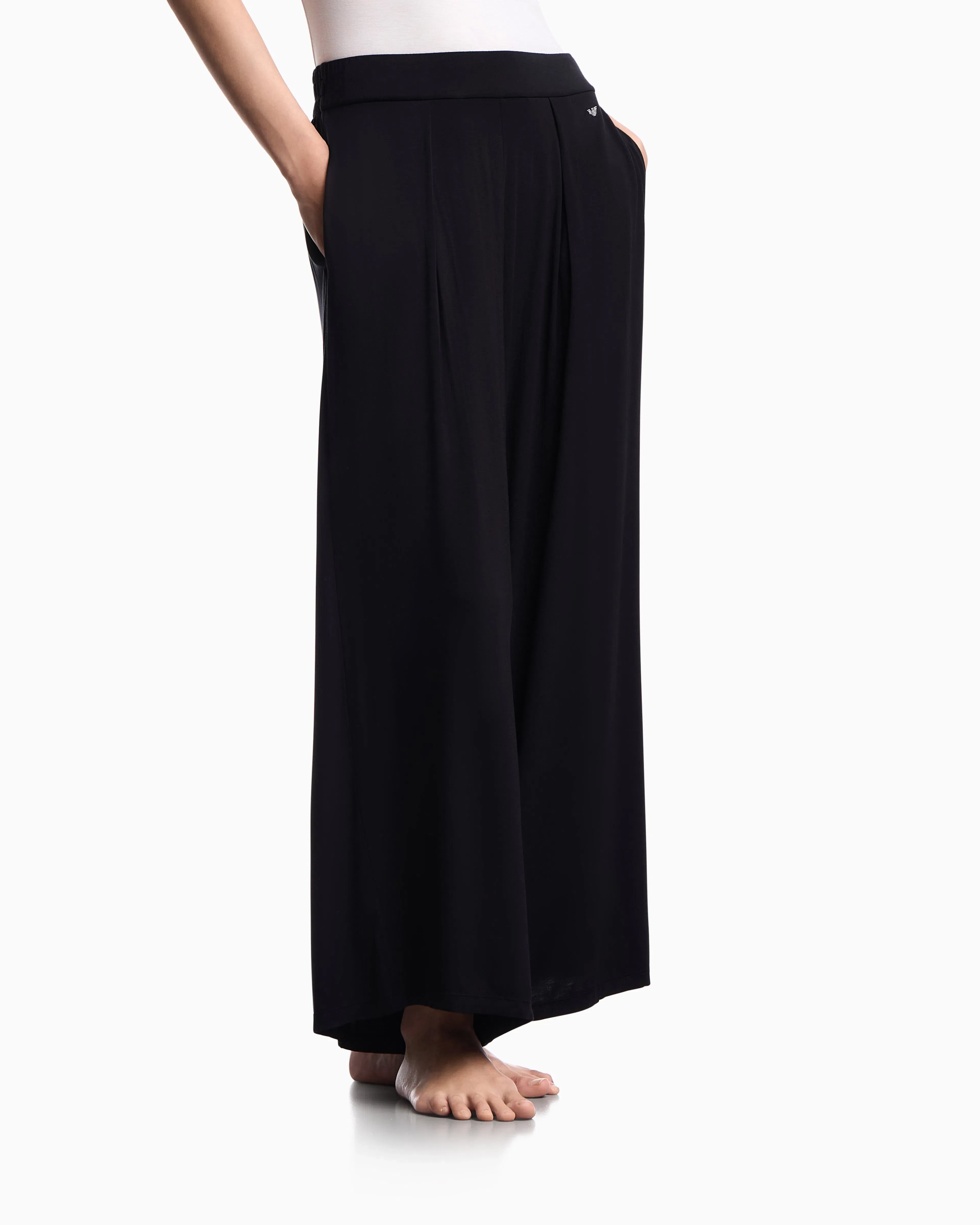 Emporio Armani Essential loose-fit jersey loungewear trousers with logo