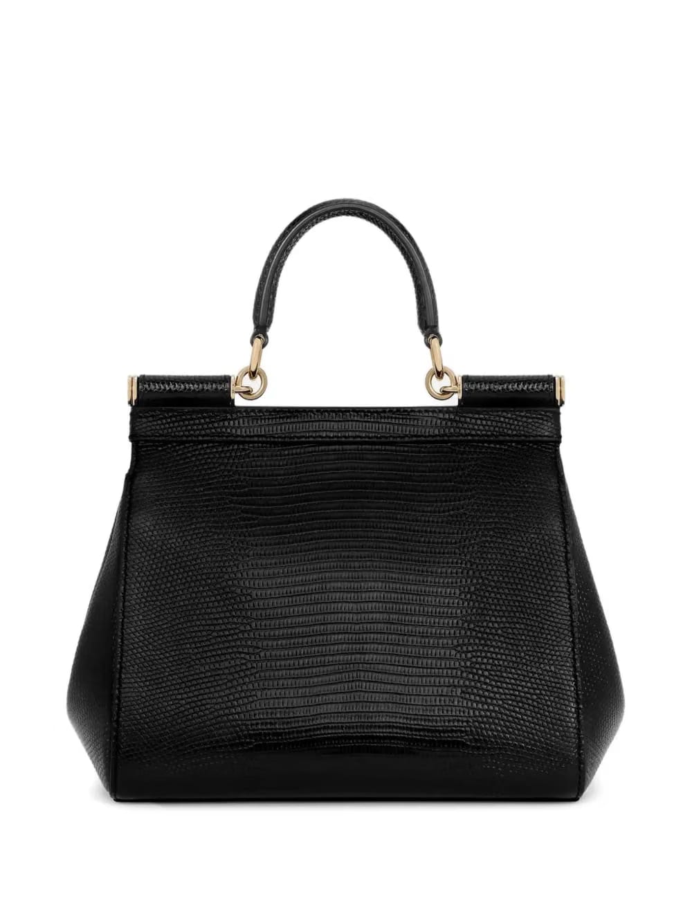 medium Sicily embossed-leather top-handle tote bag