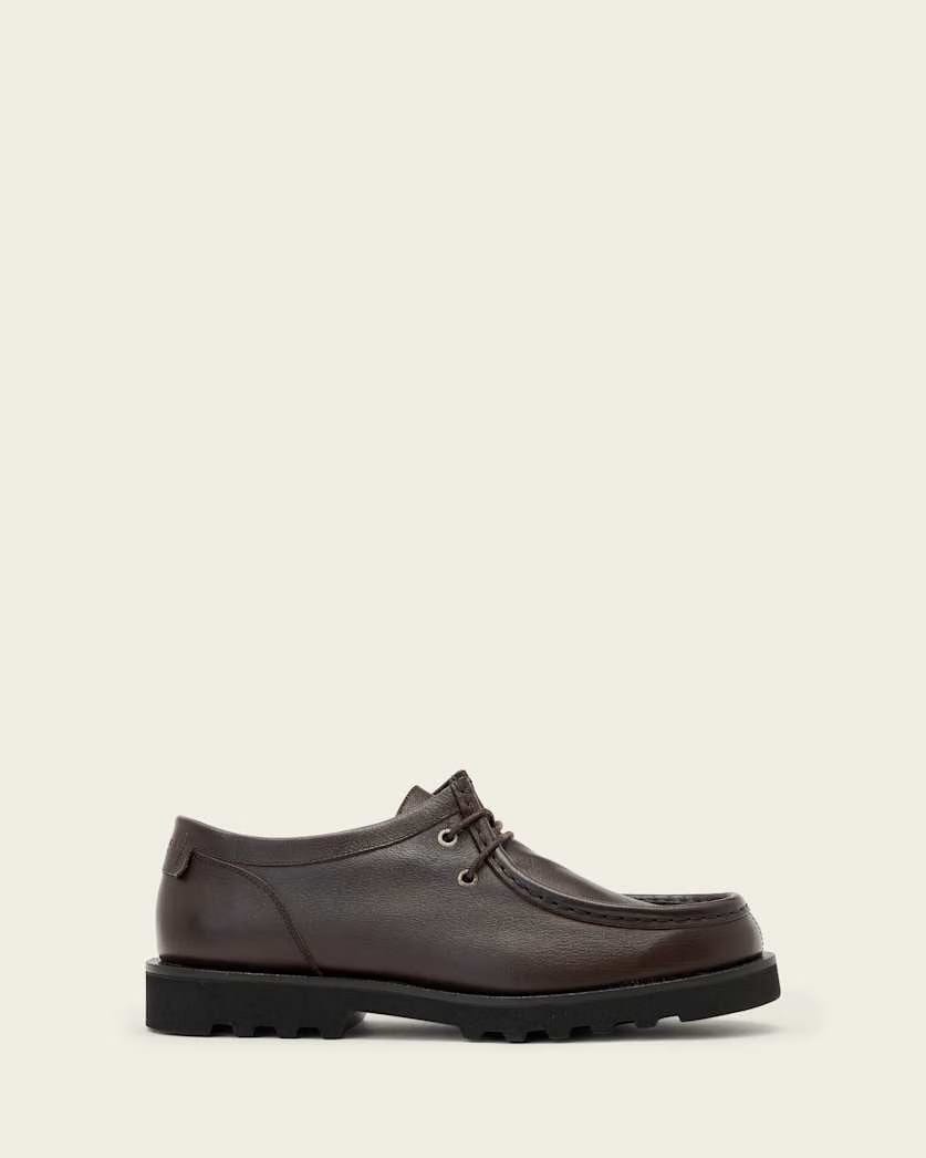 AllSaints Skiff Apron Leather Shoes Oxblood Red