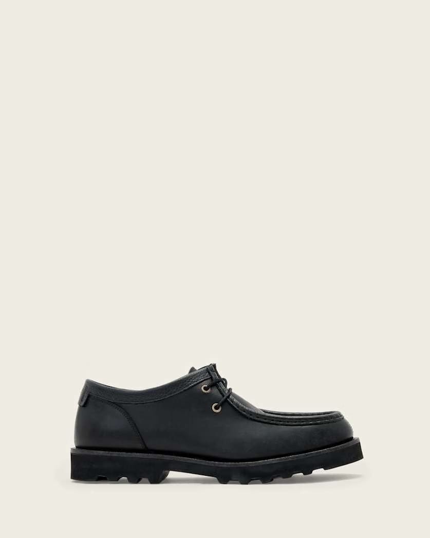 AllSaints Skiff Apron Leather Shoes Oxblood Red