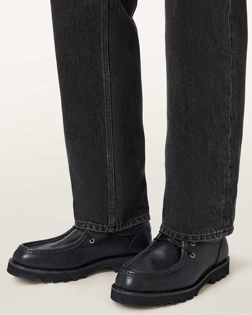 AllSaints Skiff Apron Leather Shoes Oxblood Red