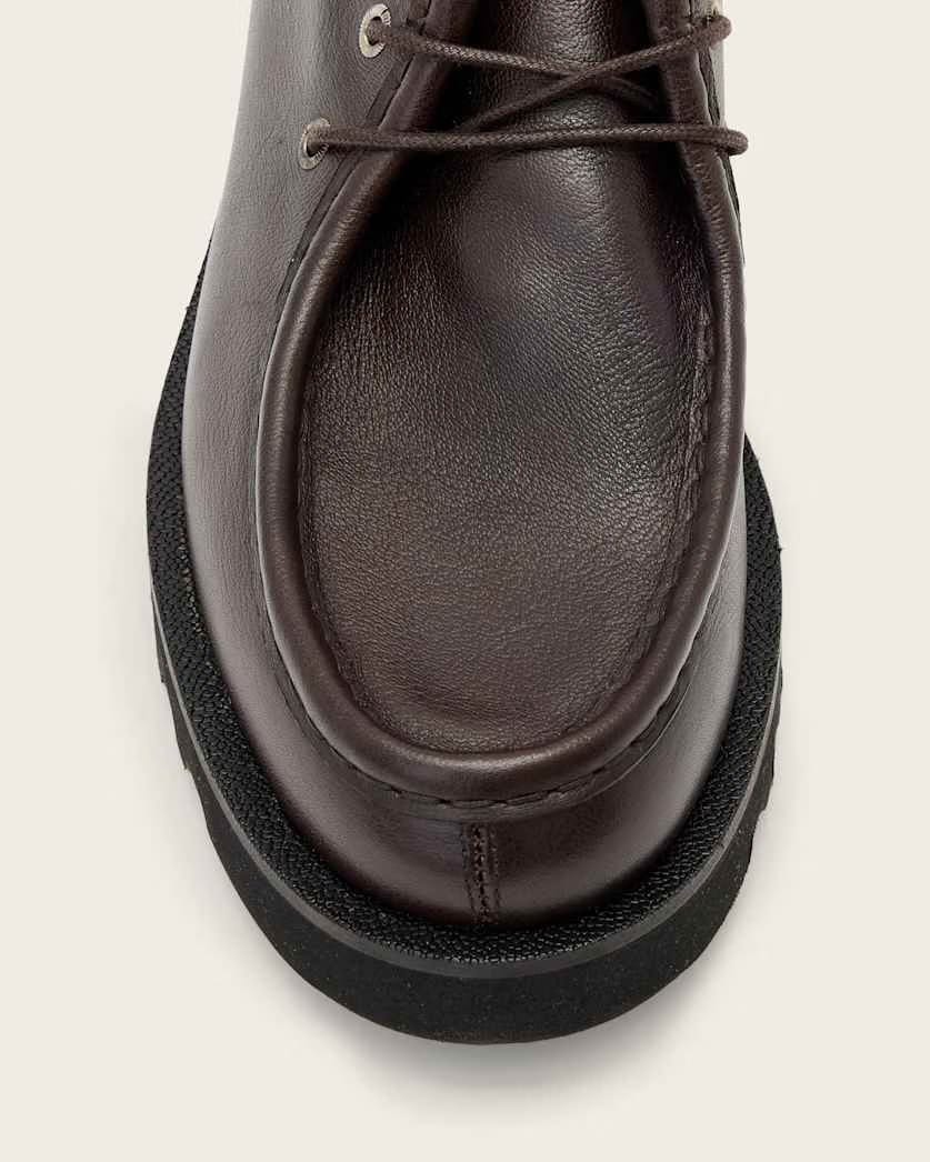 AllSaints Skiff Apron Leather Shoes Oxblood Red