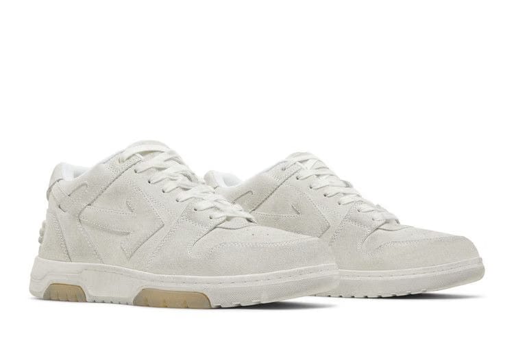 OFF-WHITE Out of Office OOO Low Tops Vanilla White Suede
