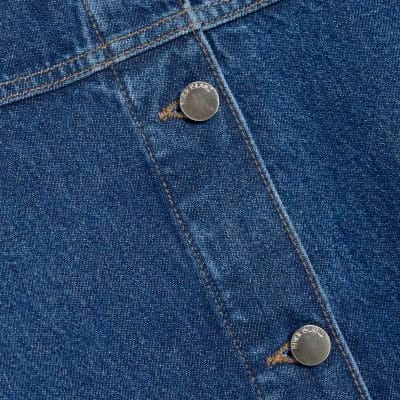 Blue Denim Button Through Mini Dress