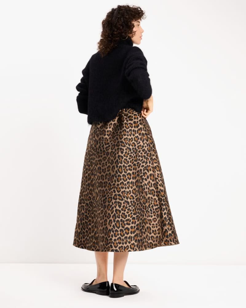 Classic Leopard Midi Skirt