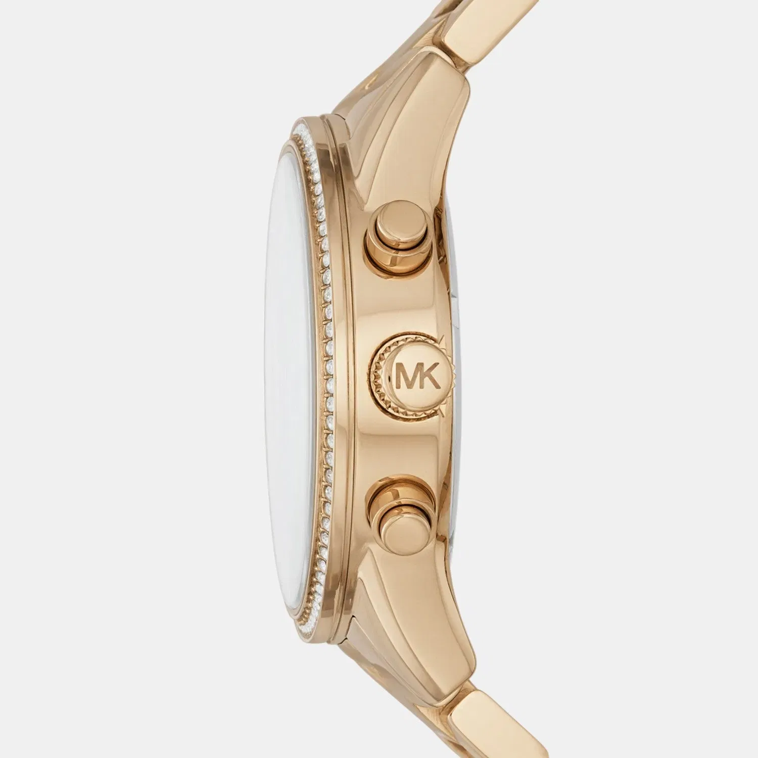 Michael Kors Ritz Women Quartz Gold Dial Chronograph Stainless Steel Watch Mk6356