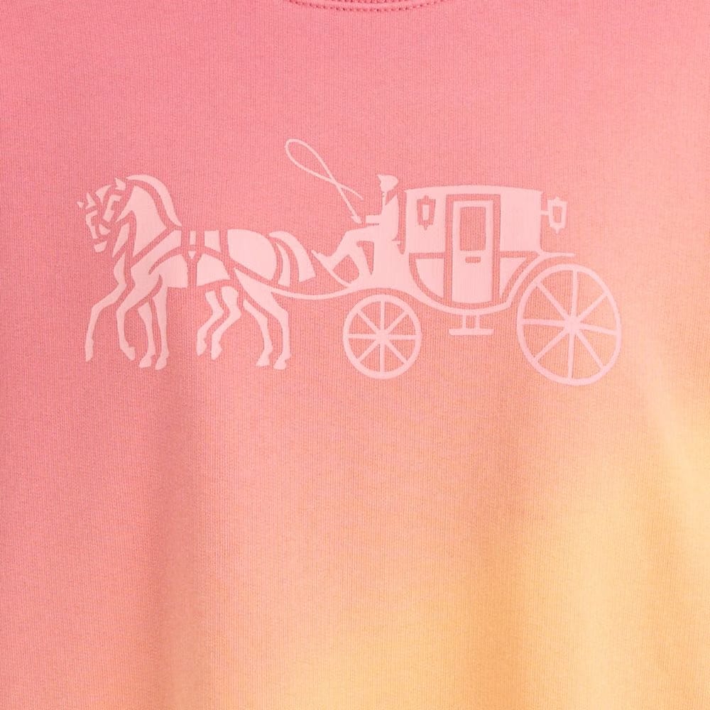 Restored Ombre Horse And Carriage Crewneck