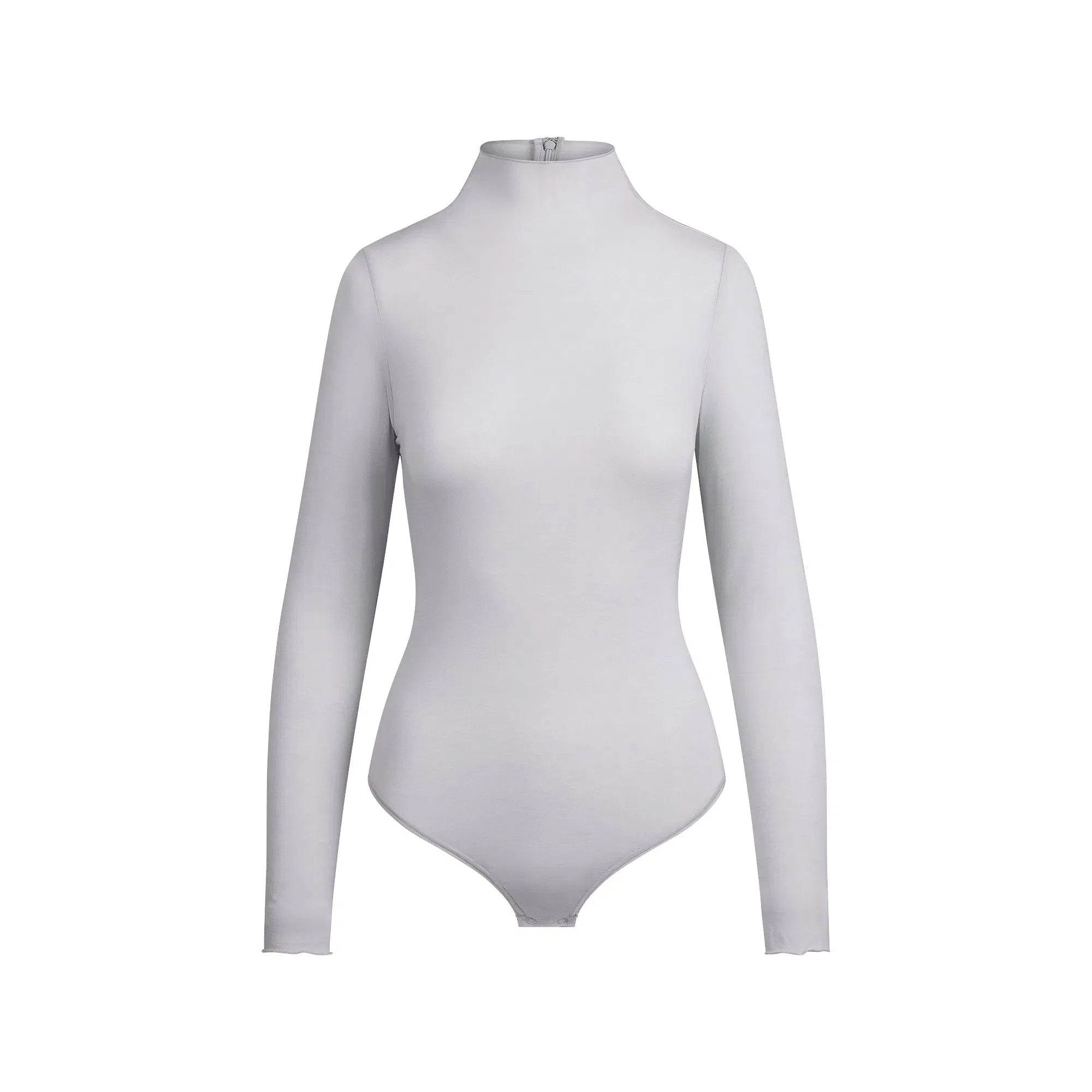 SHEER MODAL LONG SLEEVE TURTLENECK BODYSUIT | MIST