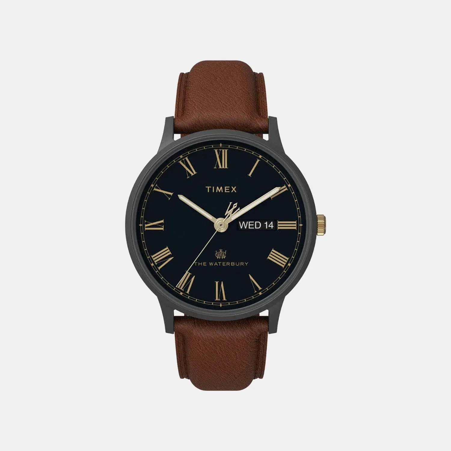 Timex Waterbury Men Quartz Blue Dial Leather Watch Tweg26504