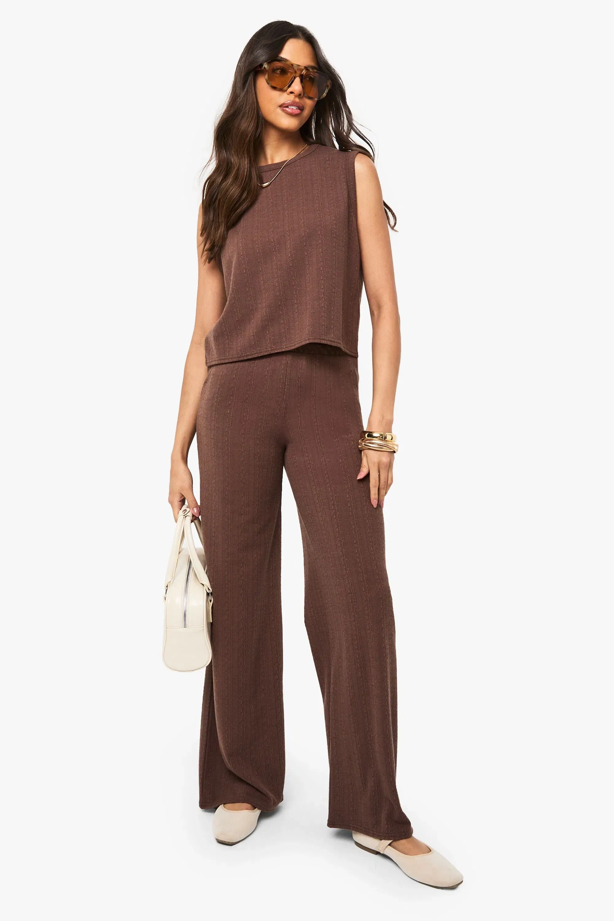 Crinkle Textured Sleeveless Top